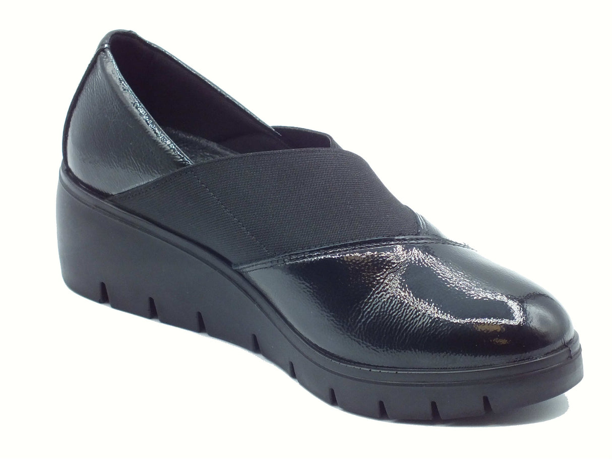 ENVAL Soft ENVAL Soft 8766211 Naplak Nero Mocassini Confort per Donna in vernice con elastici Naplak Nero