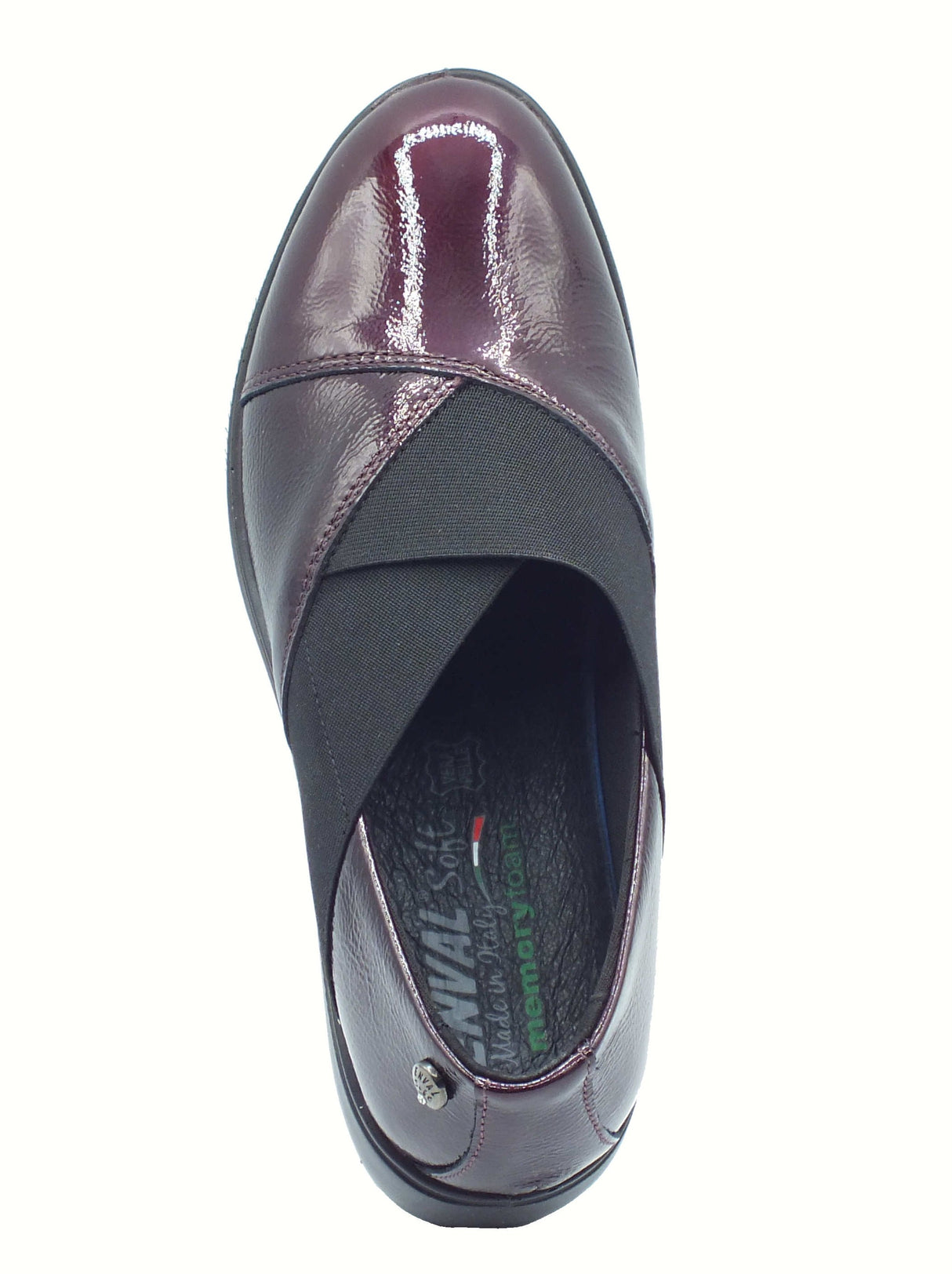 ENVAL Soft ENVAL Soft 8766222 Naplak Bordò Mocassini Confort per Donna in vernice con elastici Naplak Bordò