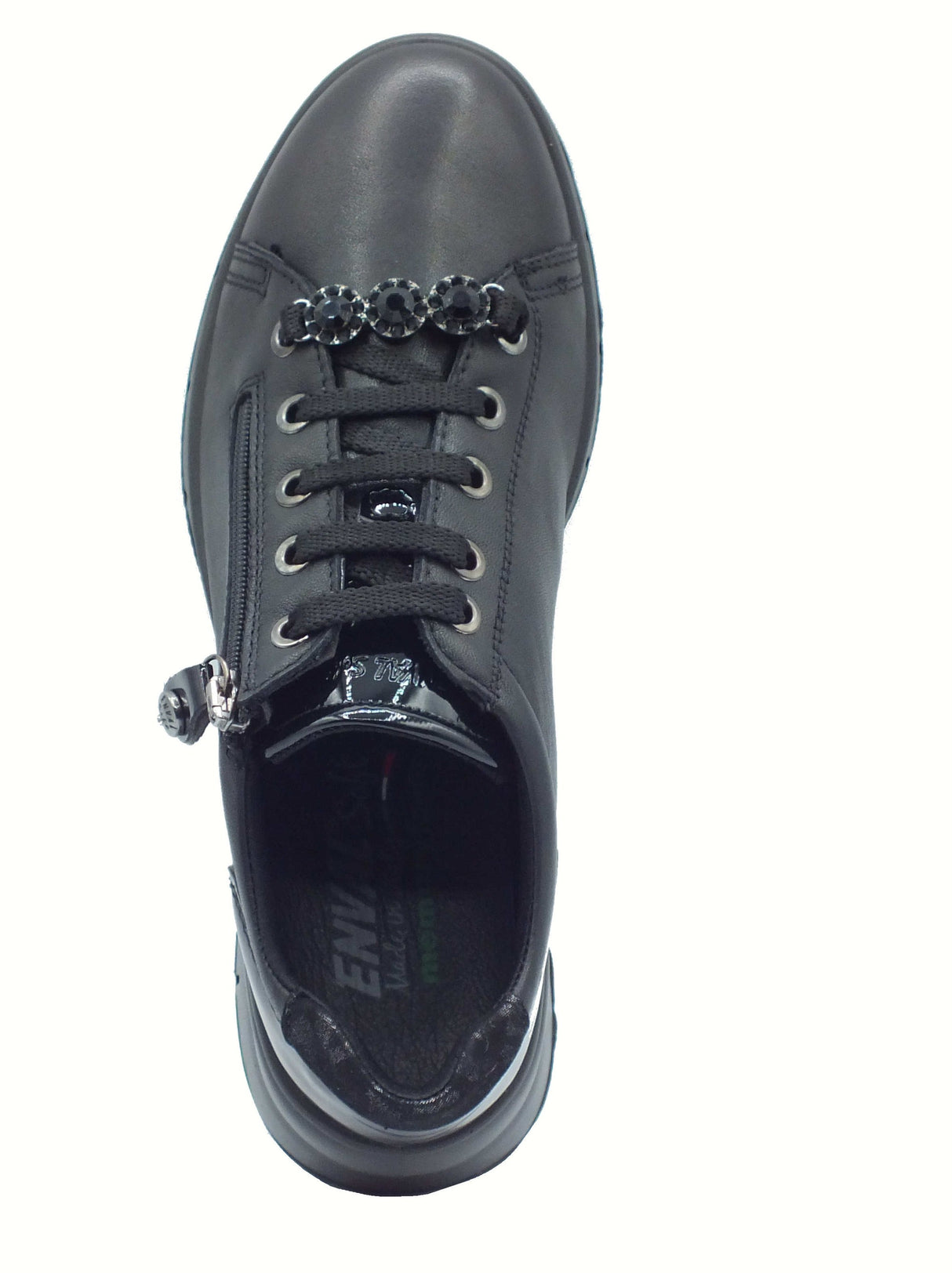 ENVAL Soft ENVAL Soft 8777900 Nappa Soft Nero Scarpe per Donna in pelle con lampo e lacci Nero