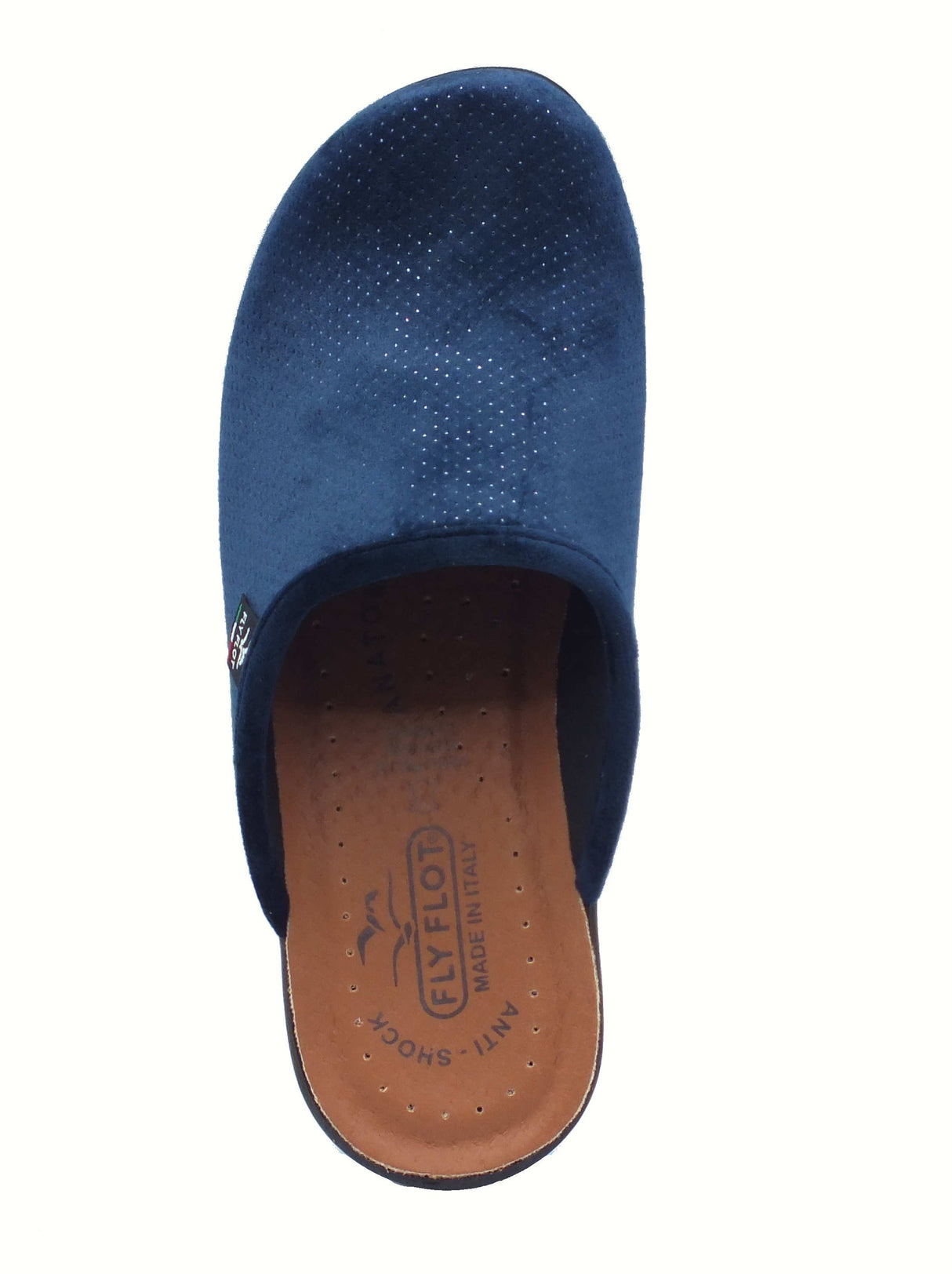 Fly Flot Fly Flot 96 W36 FE Valganna Blu Pantofole per Donna in tessuto con sottopiede anti-shock in pelle Blu