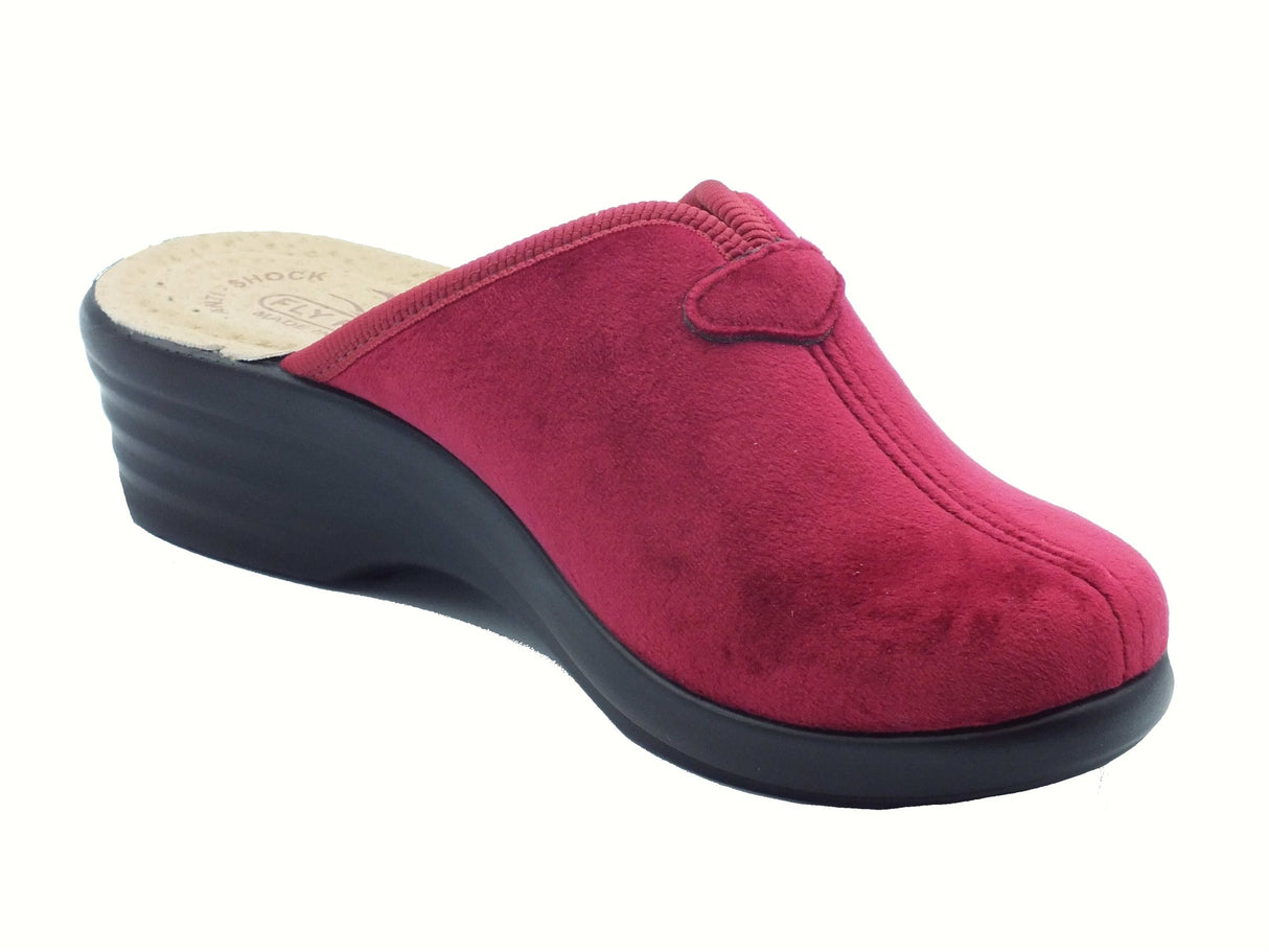 Fly Flot Fly Flot L8 X68 PE Piubega Bordo Pantofole per Donna in tessuto con sottopiede anti-shock in pelle bordò