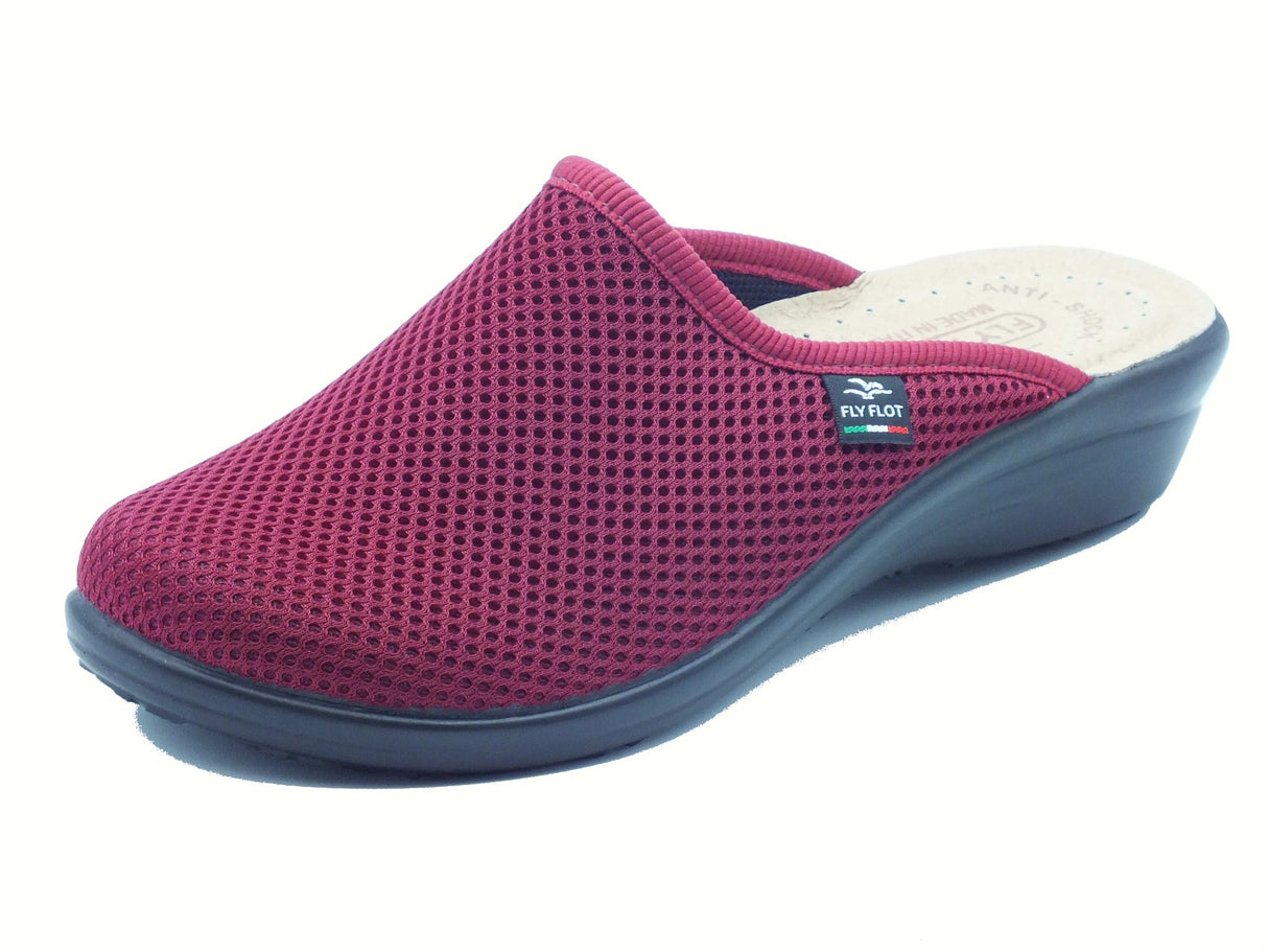 Fly Flot Fly Flot T4 368 FE Anoia Bordo Pantofole per Donna in tessuto con sottopiede anti-shock in pelle bordò