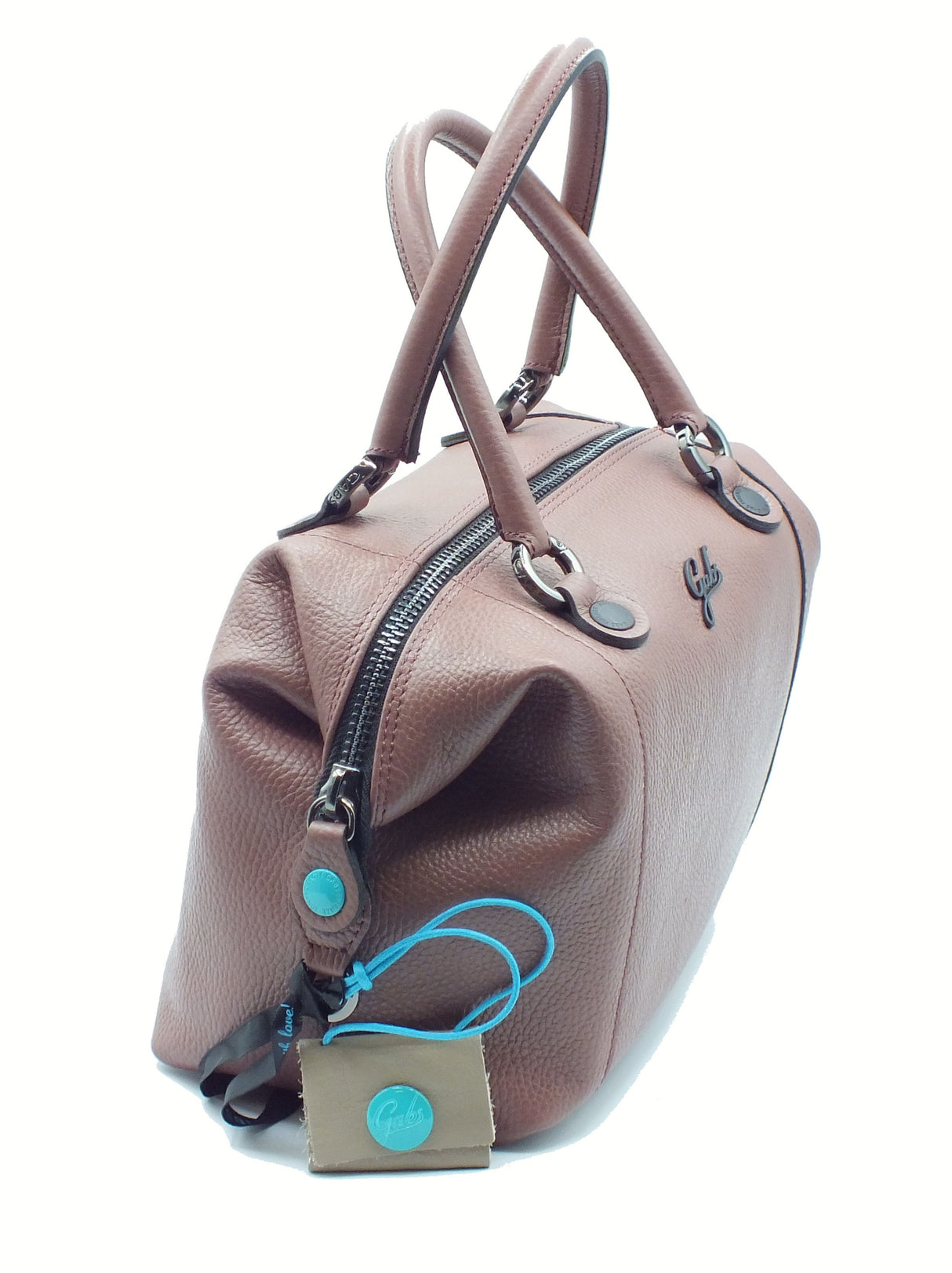 Gabs Gabs G000033T2 G3 Plus Bull Black Balsamico Tg M Borsa Shopping per Donna in pelle marrone con lampo Balsamico