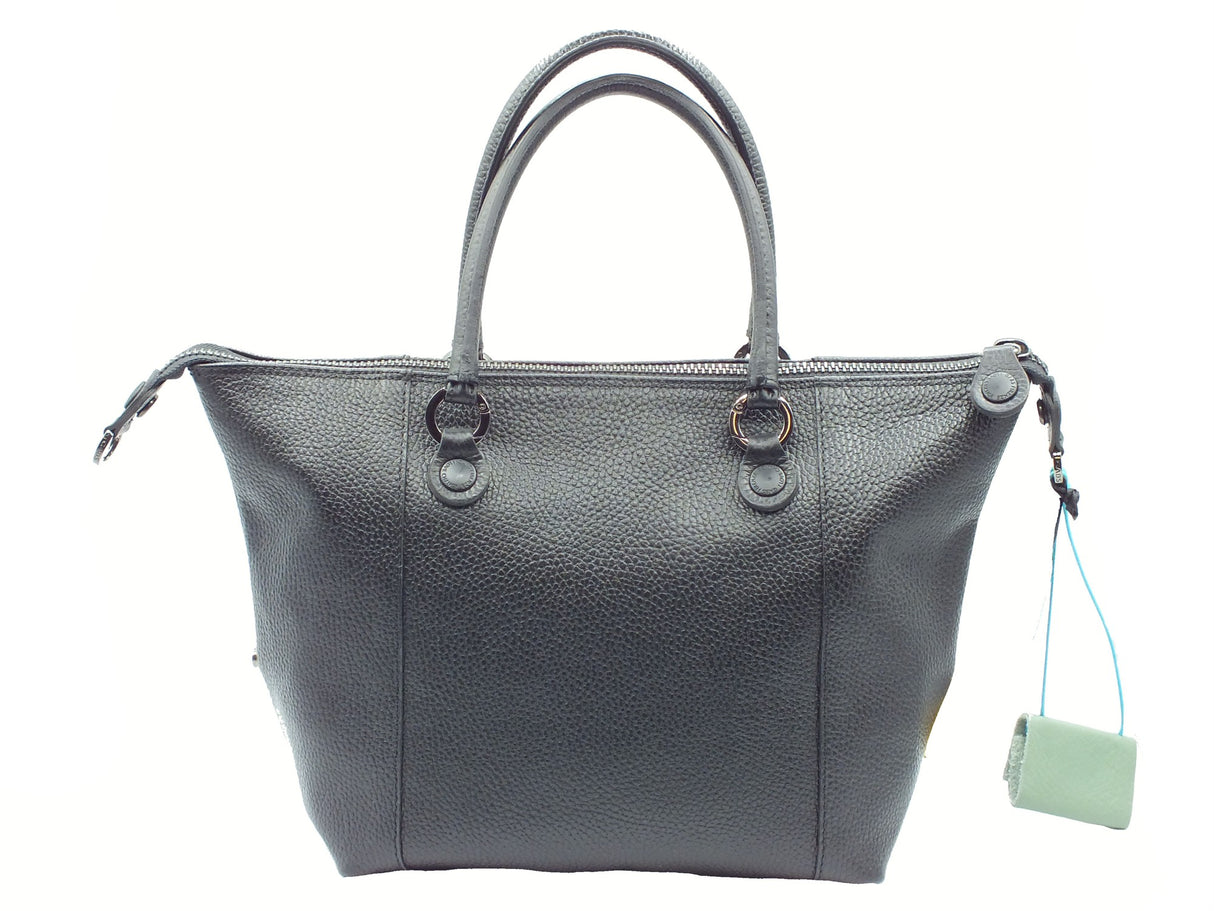 Gabs Gabs G000033T2 G3 Plus Bull Black Nero Tg M Borsa Shopping per Donna in pelle nera con lampo Black