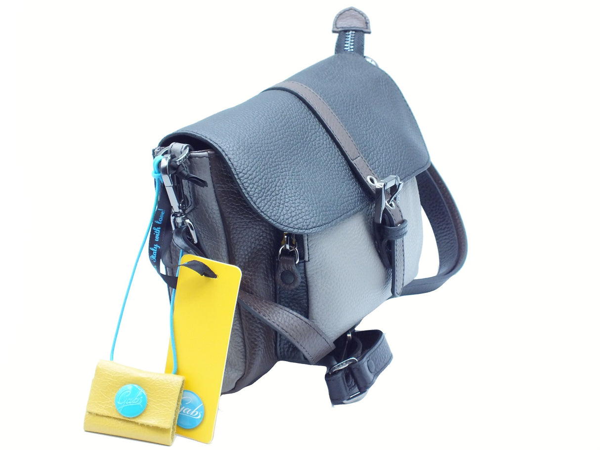 Gabs Gabs G011990T2 Asheley Tricolor Bull Black TG M Tracollina per Donna in pelle con pattina e lampo Tricolor Bull Black