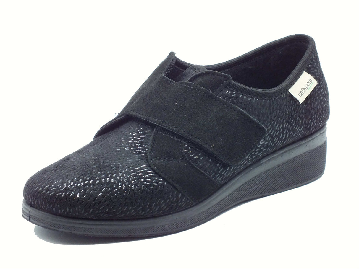 Grunland Grunland IRAE PA0665 Nero Pantofole chiuse per Donna in camoscio e tessuto laminato Nero