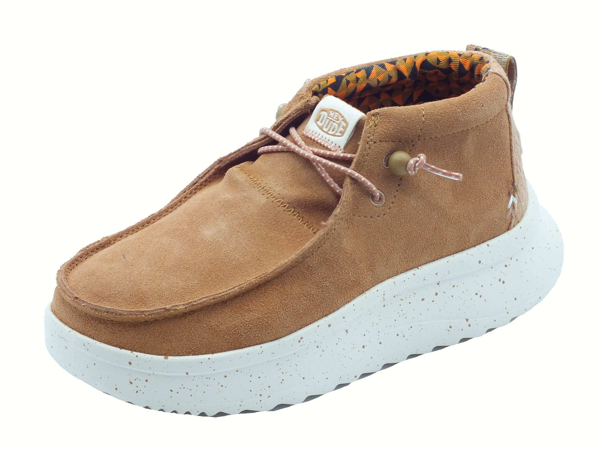 Hey Dude HeyDude 41951 Wendy Peak Hi Suede Chestnut Scarponcini per donna in camoscio nocciola Wendy Peak Hi Suede Chest
