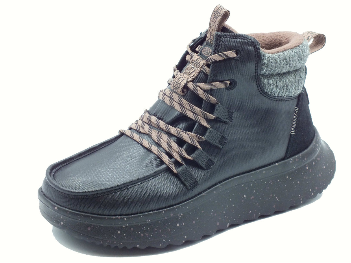 Hey Dude HeyDude 44357 Wendy Peak Apres Coated Black Scarponcini per donna in tessuto nero Black