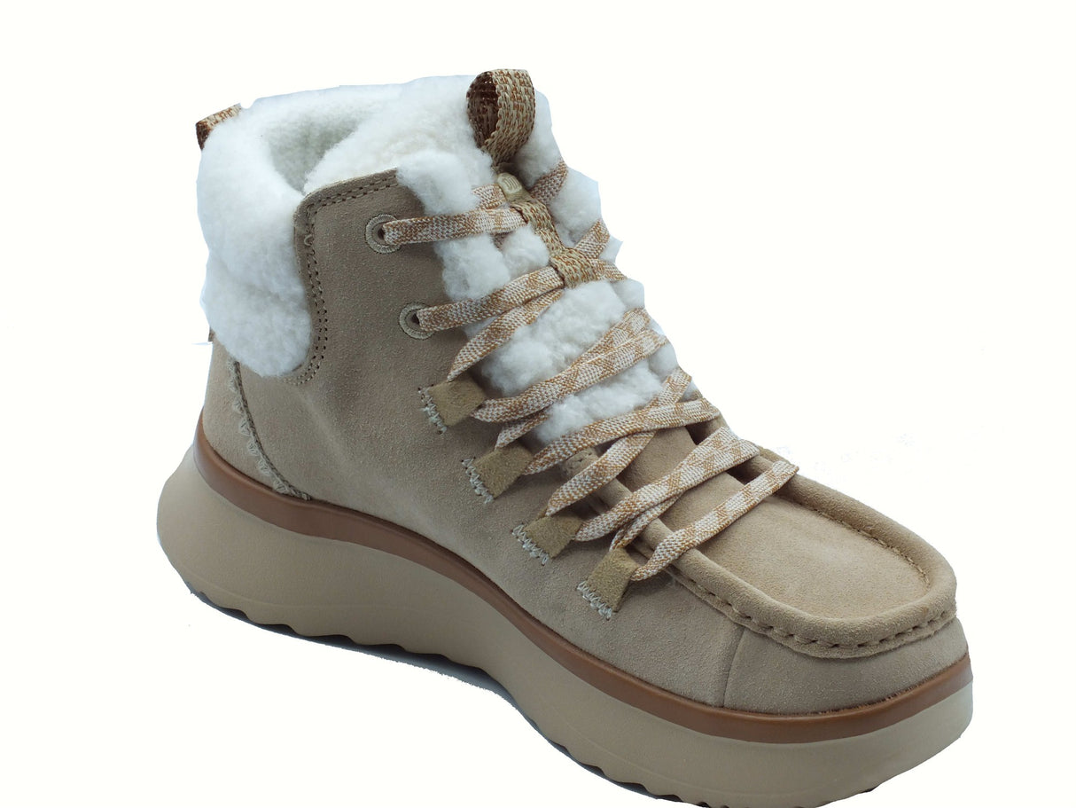 Hey Dude HeyDude 44367 Wendy Peak Apres Suede Tan Scarponcini per donna in camoscio beige Tan