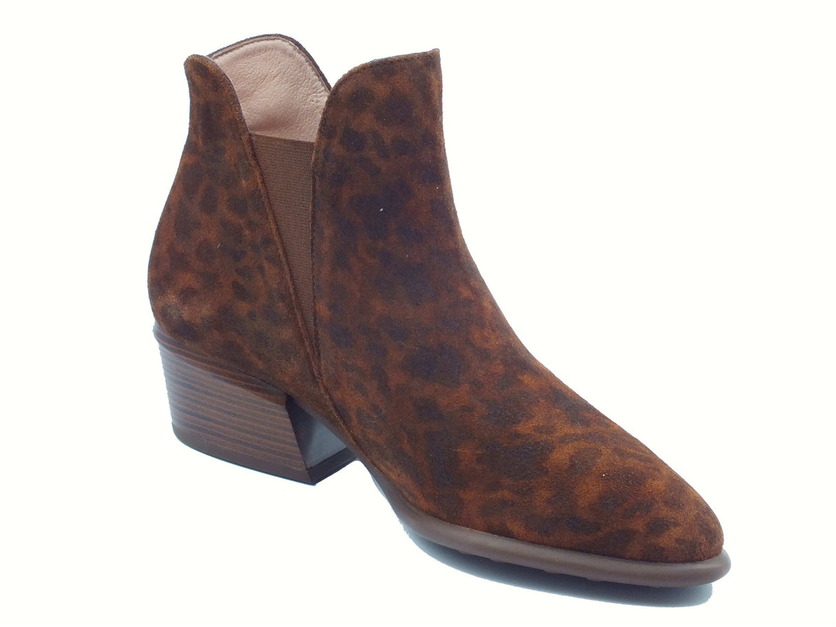 Hispanitas Hispanitas PHI254383 Verona Leopard Tronchetti a punta per Donna in nabuk tacco basso marrone