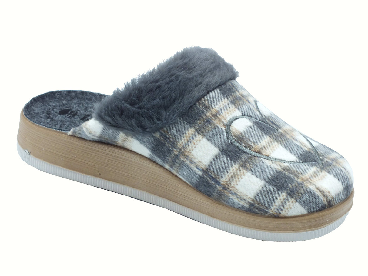 InBlu InBlu CT000043 Grigio Pantofole per Donna in tessuto grigio Grigio