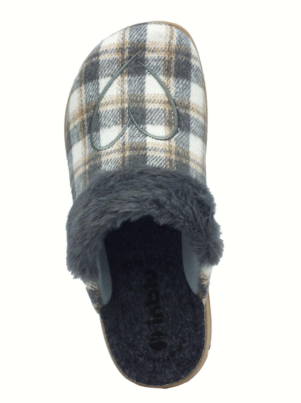 InBlu InBlu CT000043 Grigio Pantofole per Donna in tessuto grigio Grigio