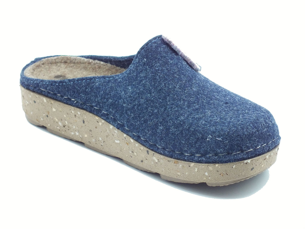 InBlu InBlu ED000028 Avio Pantofole per Donna in lana cotta blu Avio