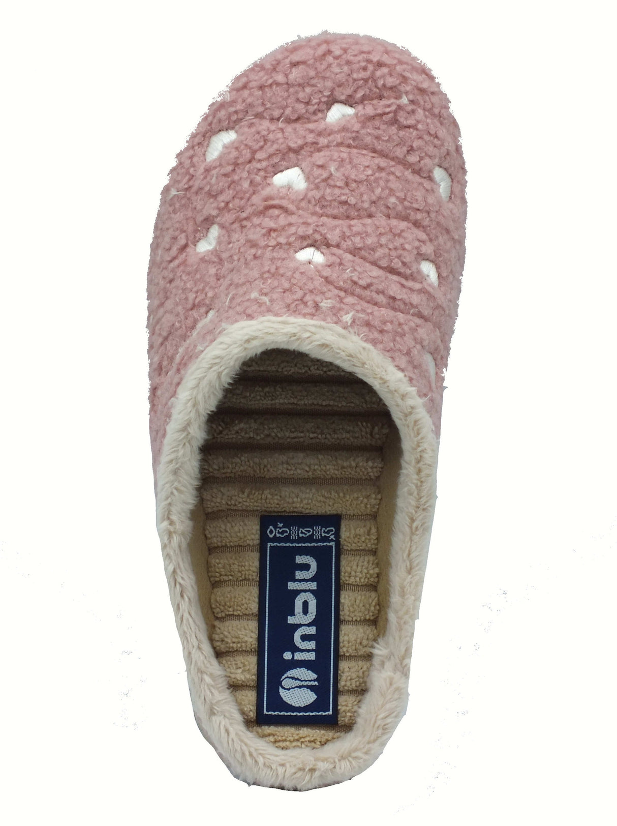 InBlu InBlu ET000033 Rosa Pantofole per Donna in lana con fodera in tessuto Rosa