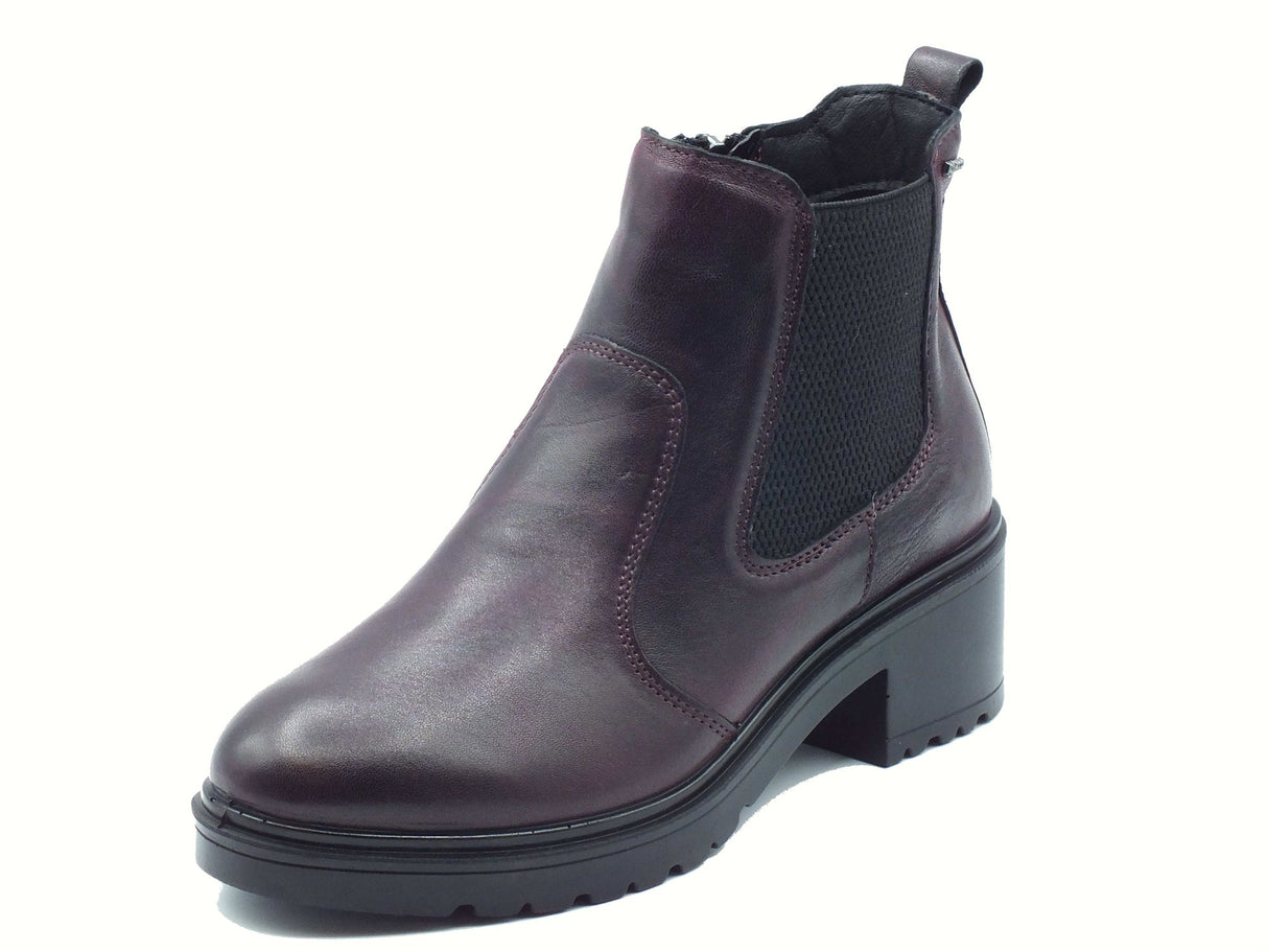 Igi&Co Igi&Co 8651522 Capra Bordò Tronchetti con tacco per Donna in pelle bordò Bordò