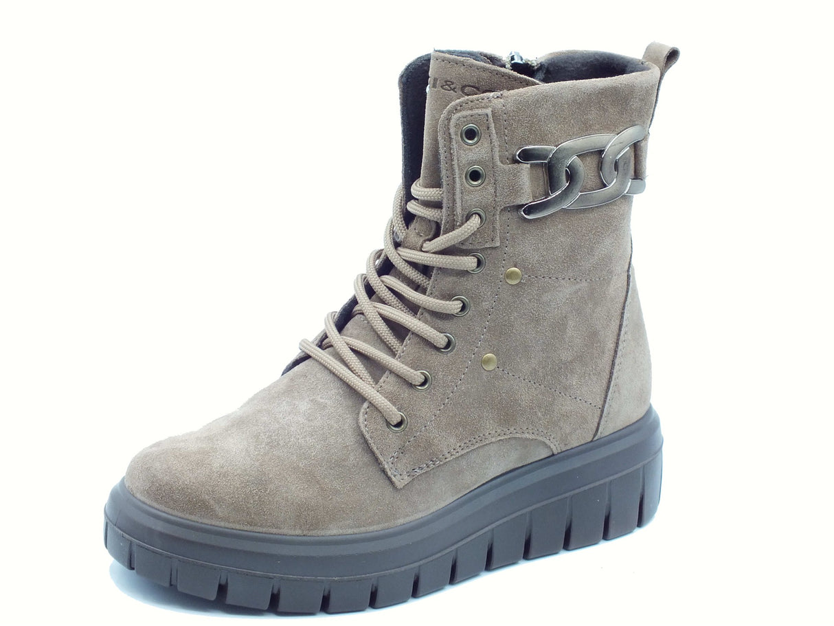 Igi&Co Igi&Co 8653111 Scam. Super Fango Anfibi per Donna in camoscio con lacci e lampo Fango