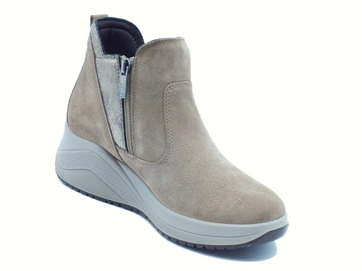 Igi&Co Igi&Co 8654244 Scam. Super Fango Tronchetti con zeppa per Donna in camoscio Fango