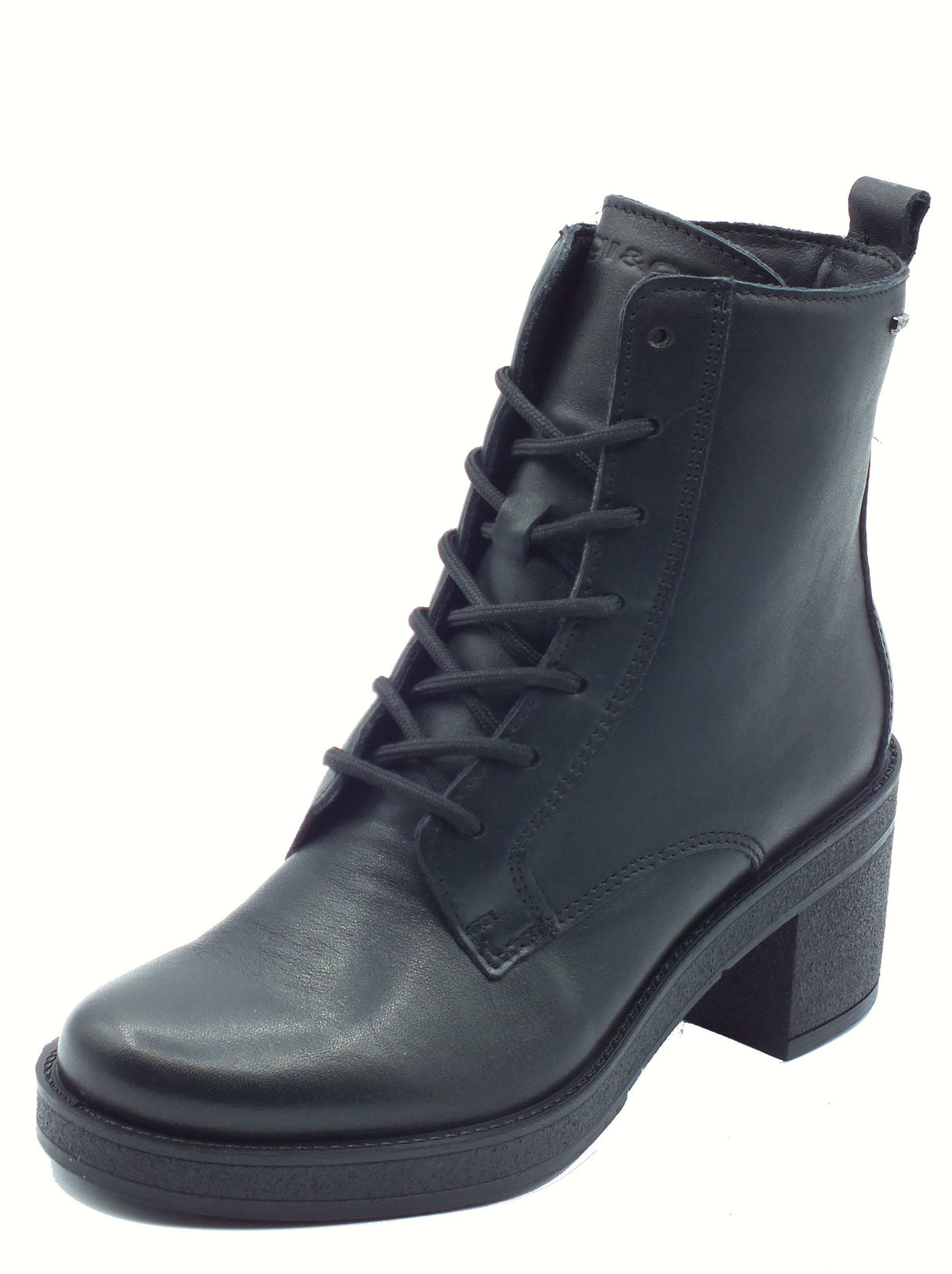 Igi&Co Igi&Co 8660400 Nappa Soft Nero Anfibi per Donna in pelle con tacco Nero