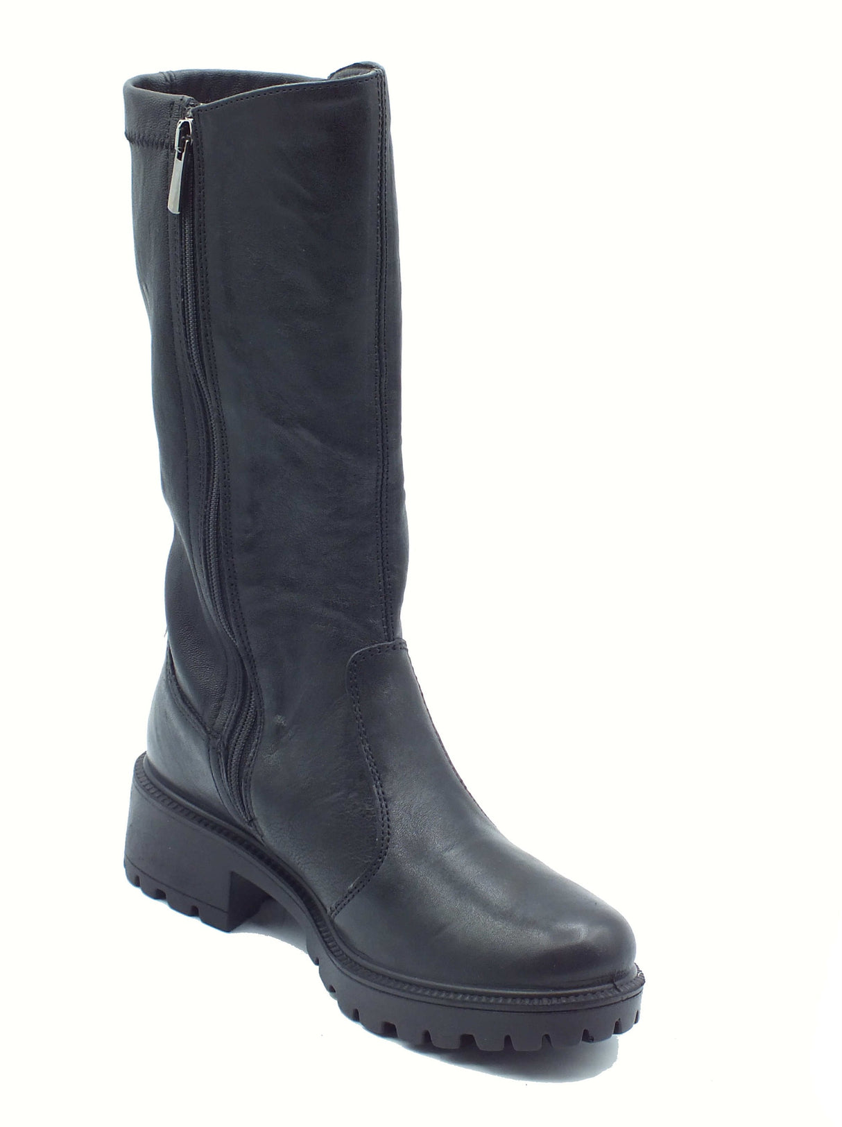 Igi&Co Igi&Co 8663200 Cap. Met. Nero Tronchetti con tacco per Donna in pelle nera Nero