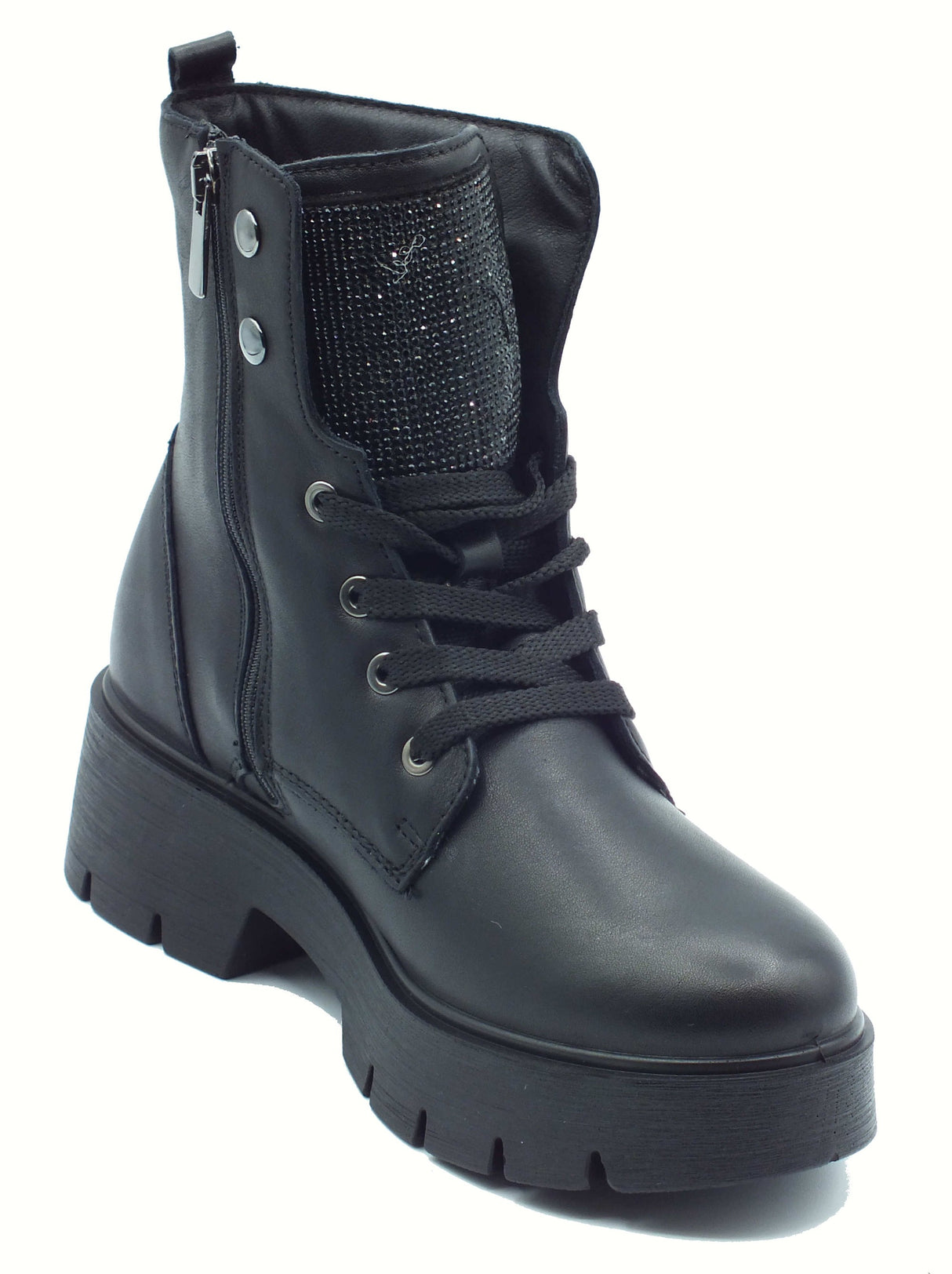 Igi&Co Igi&Co 8665833 Nappa Soft Nero Scarponcini per Donna in pelle nera Nero