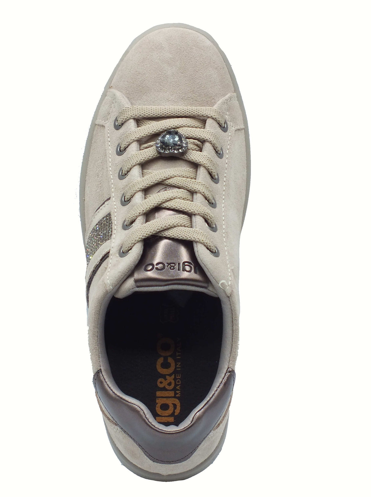 Igi&Co Igi&Co 8668633 Scam. Visone Sneakers con zeppa per Donna in nabuk Visone