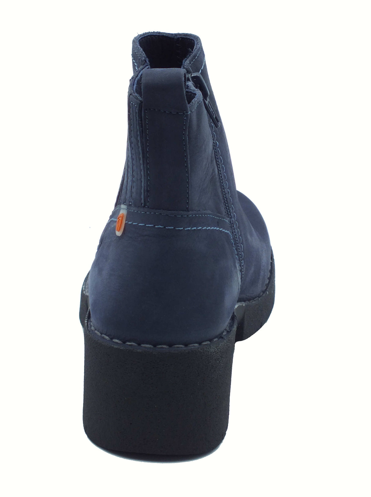 Jungla Jungla 8136 Nomad Beep Blue Tronchetti per Donna in pelle blu con lampo tacco medio Blue