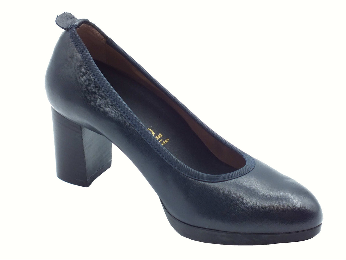 Melluso Melluso D5154 Nicole Navy Decoltè per Donna in pelle con tacco Nicole Navy