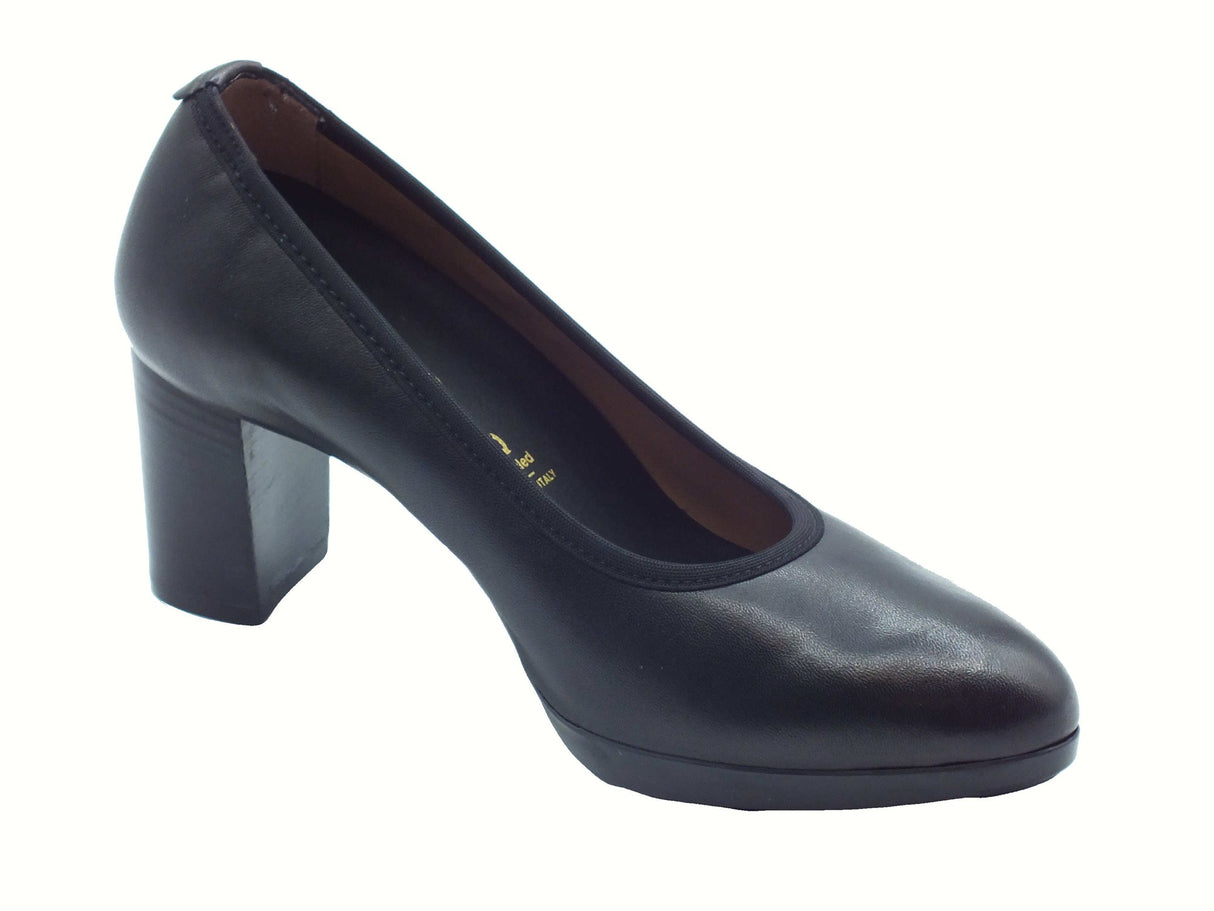 Melluso Melluso D5154 Nicole Nero Decoltè per Donna in pelle con tacco Nicole Nero