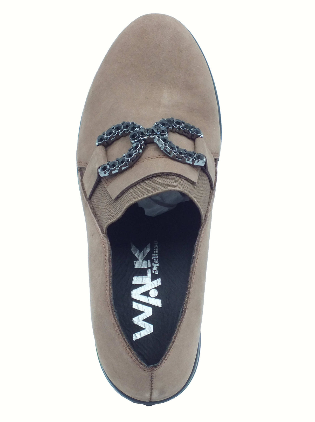 Melluso Melluso K53018 Ebony Mocassini per Donna in nabuk zeppa alta Ebony