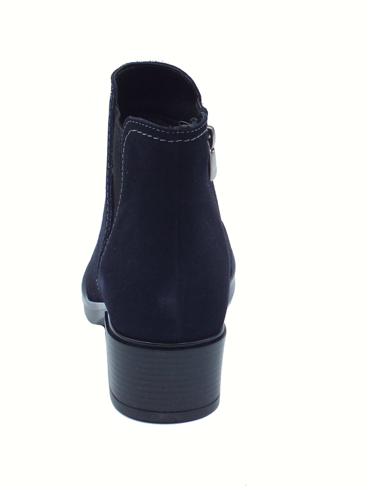 Melluso Melluso K91863 Blu Tronchetti con tacco per Donna in camoscio con lampo Blu