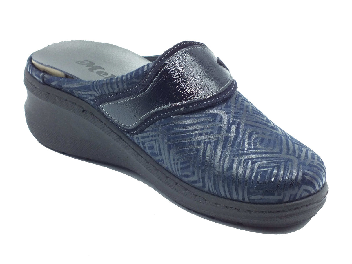 Melluso Melluso PD908Z Blu Pantofole per Donna in tessuto e nabuk con sottopiede estrabile Blu