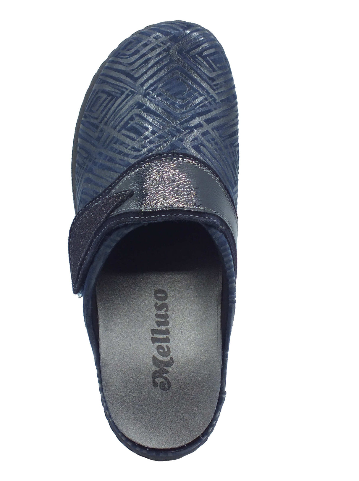 Melluso Melluso PD908Z Blu Pantofole per Donna in tessuto e nabuk con sottopiede estrabile Blu