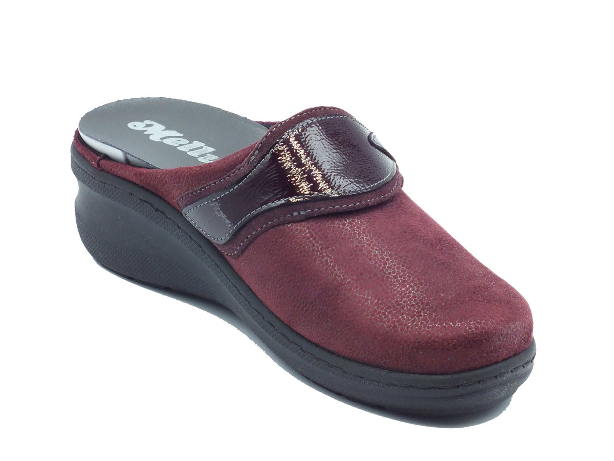 Melluso Melluso Pantofole Donna PD909Q Bordò pelle rosso Bordò
