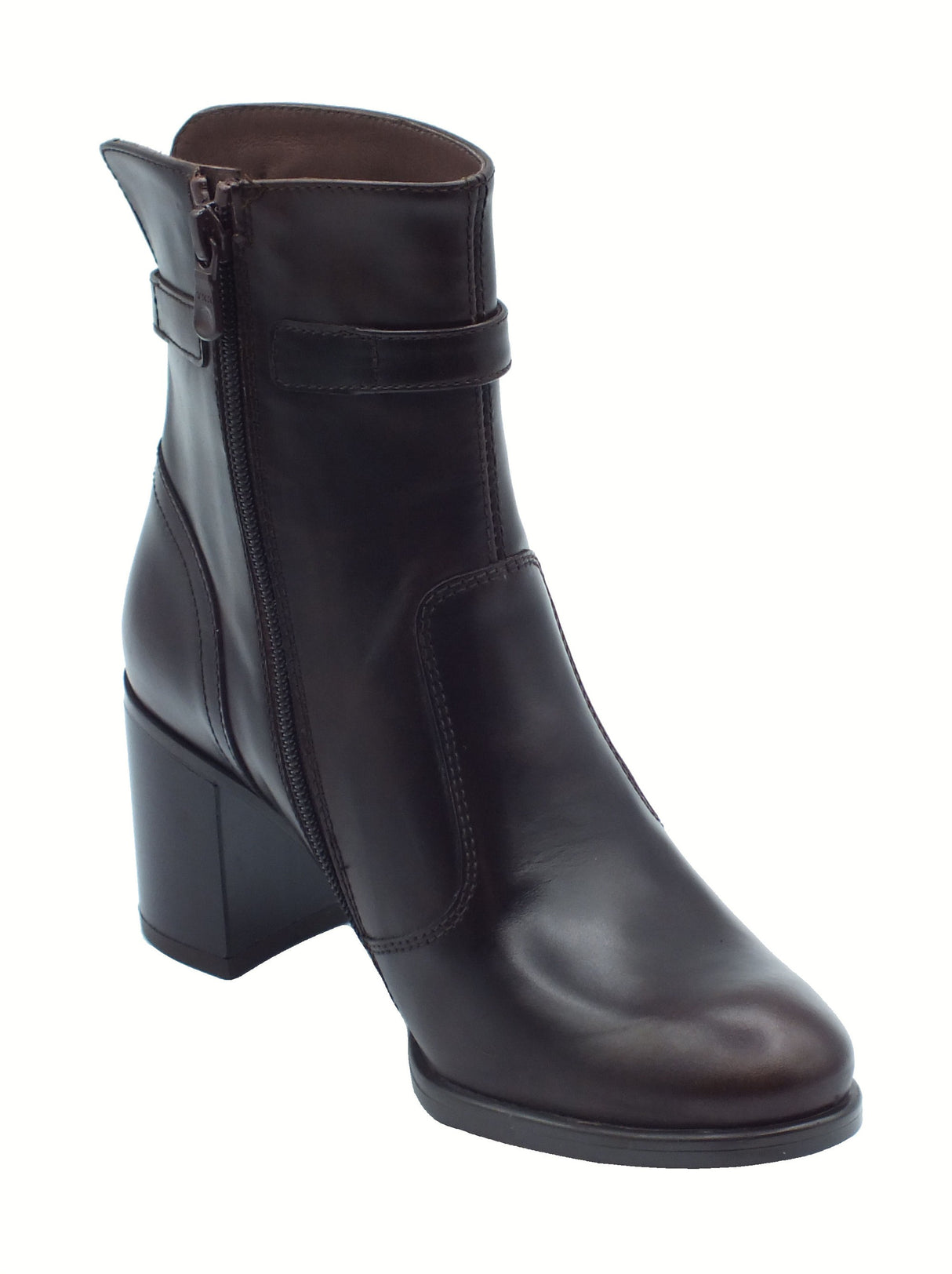 Nero Giardini NeroGiardini I513851D Manolete T.Moro Tronchetti per Donna in pelle con lampo Manolete T.Moro