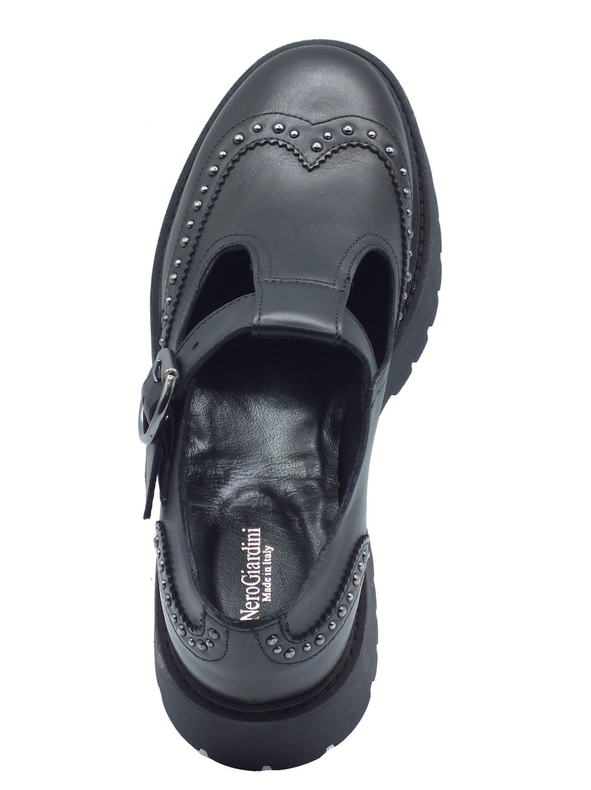 Nero Giardini NeroGiardini I514000D Guanto Nero Mocassini per Donna in pelle con regolazione Nero