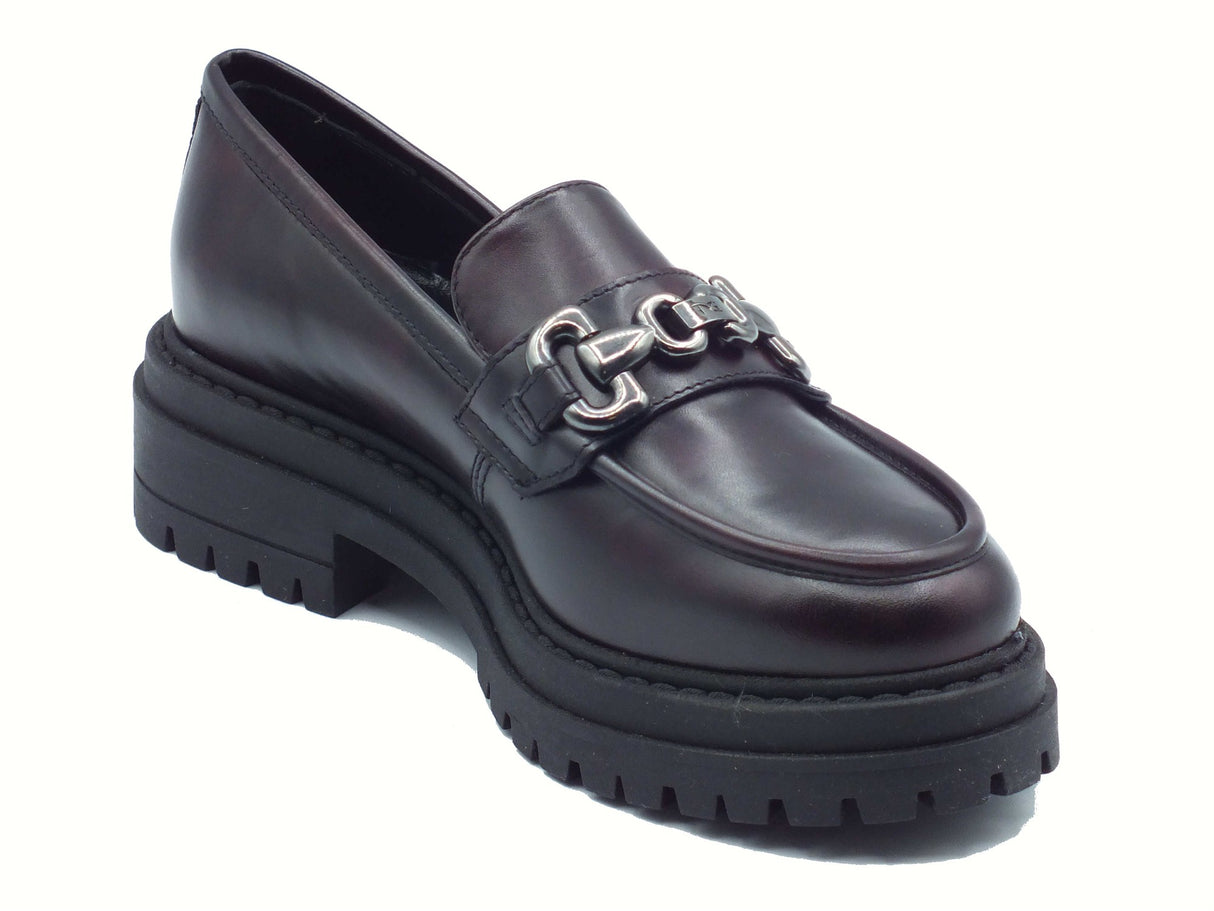 Nero Giardini NeroGiardini I514010D Manolete Bordò Mocassini per Donna in pelle con tacco medio Bordò