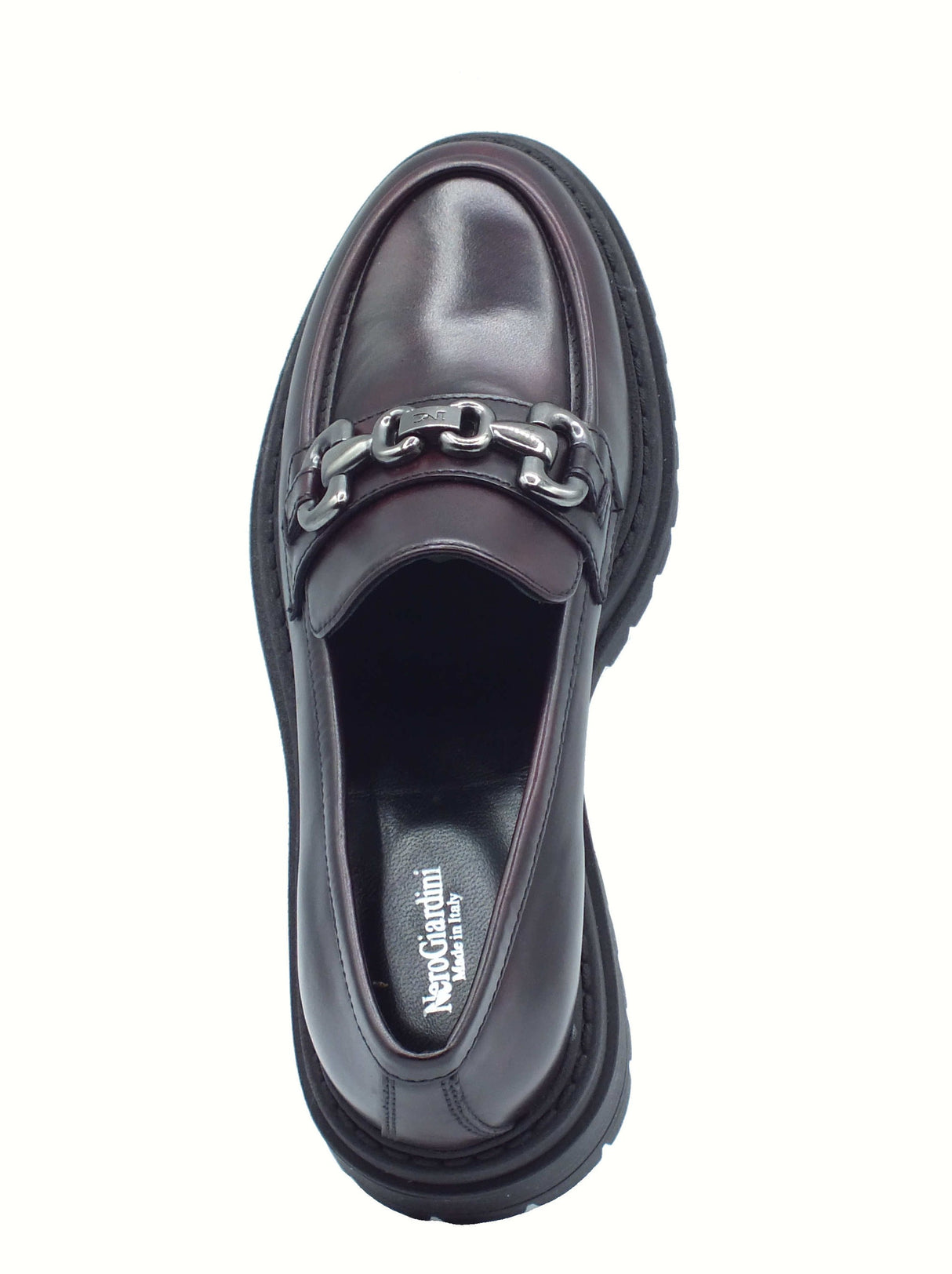 Nero Giardini NeroGiardini I514010D Manolete Bordò Mocassini per Donna in pelle con tacco medio Bordò