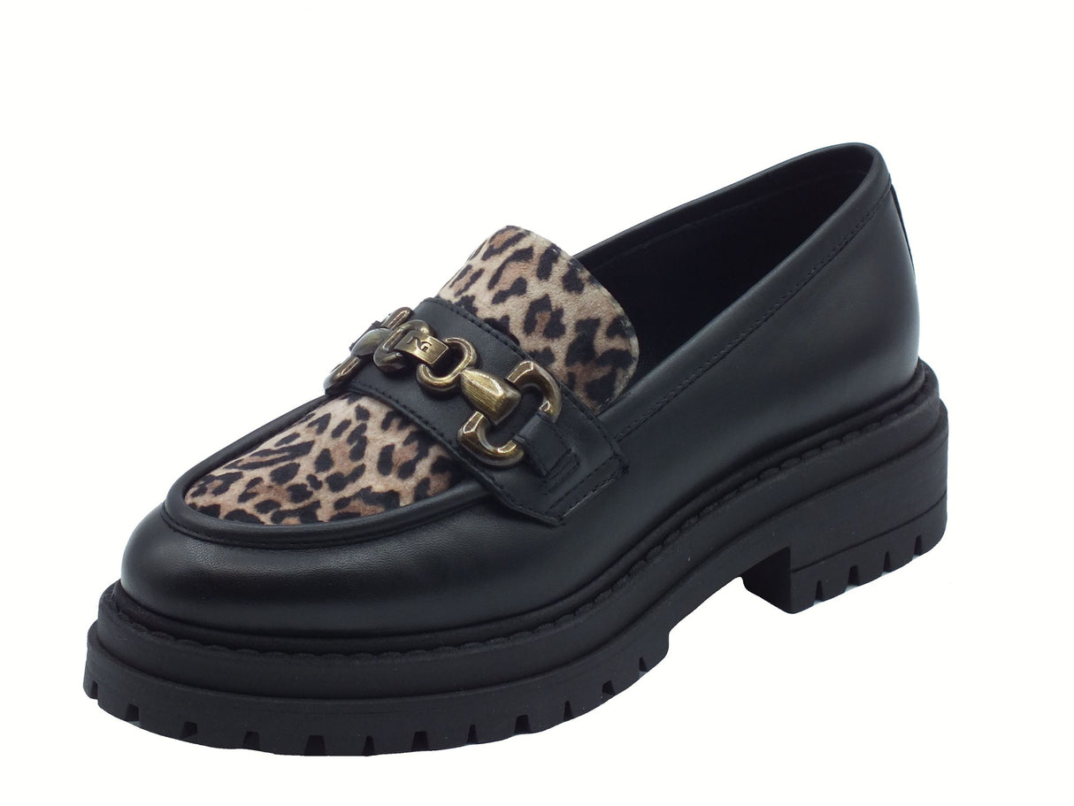 Nero Giardini NeroGiardini I514012D Guanto Nero Mocassini per Donna in pelle Nero