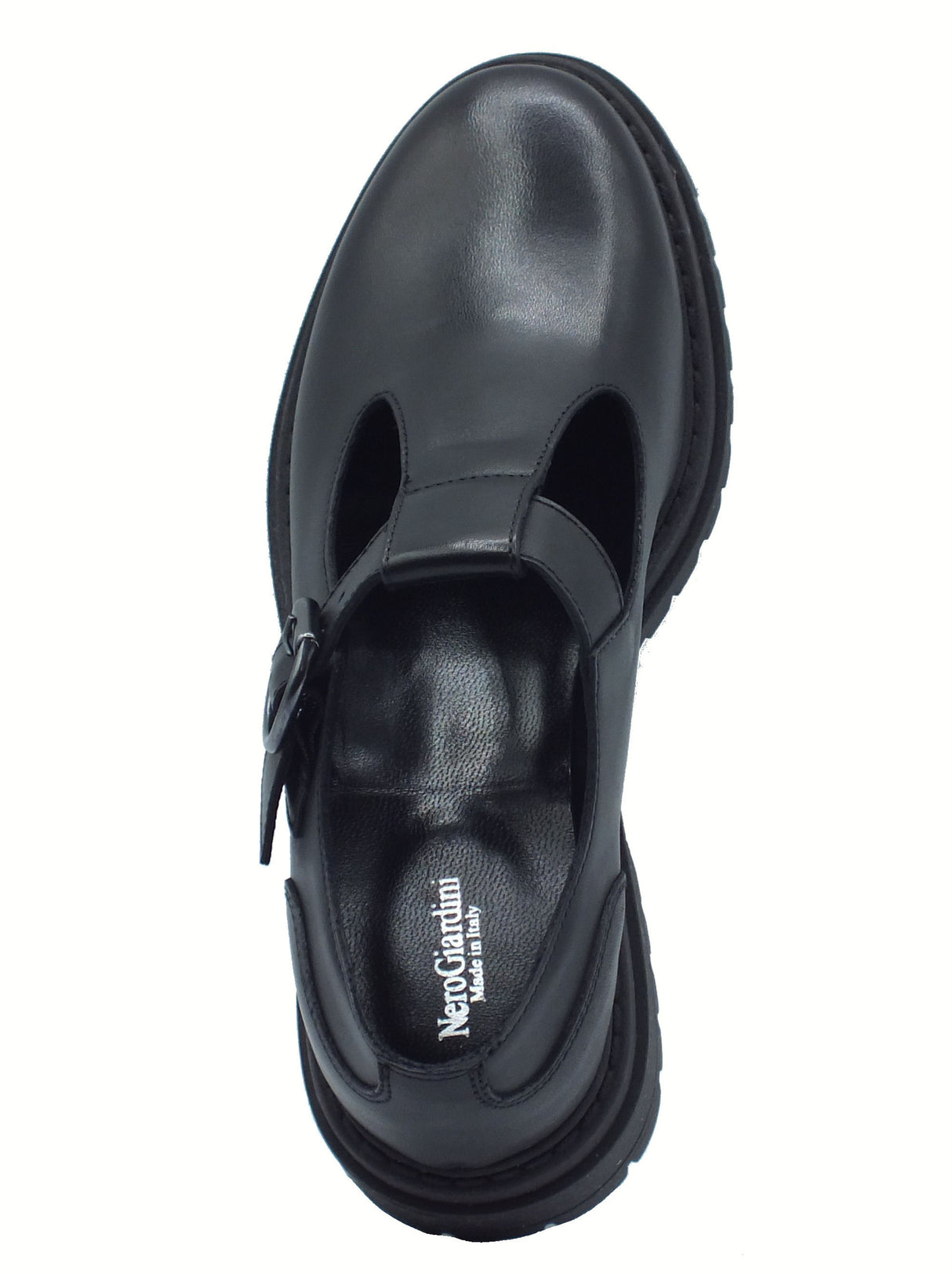 Nero Giardini NeroGiardini I514013D Guanto Nero Mocassini per Donna in pelle con regolazione Nero