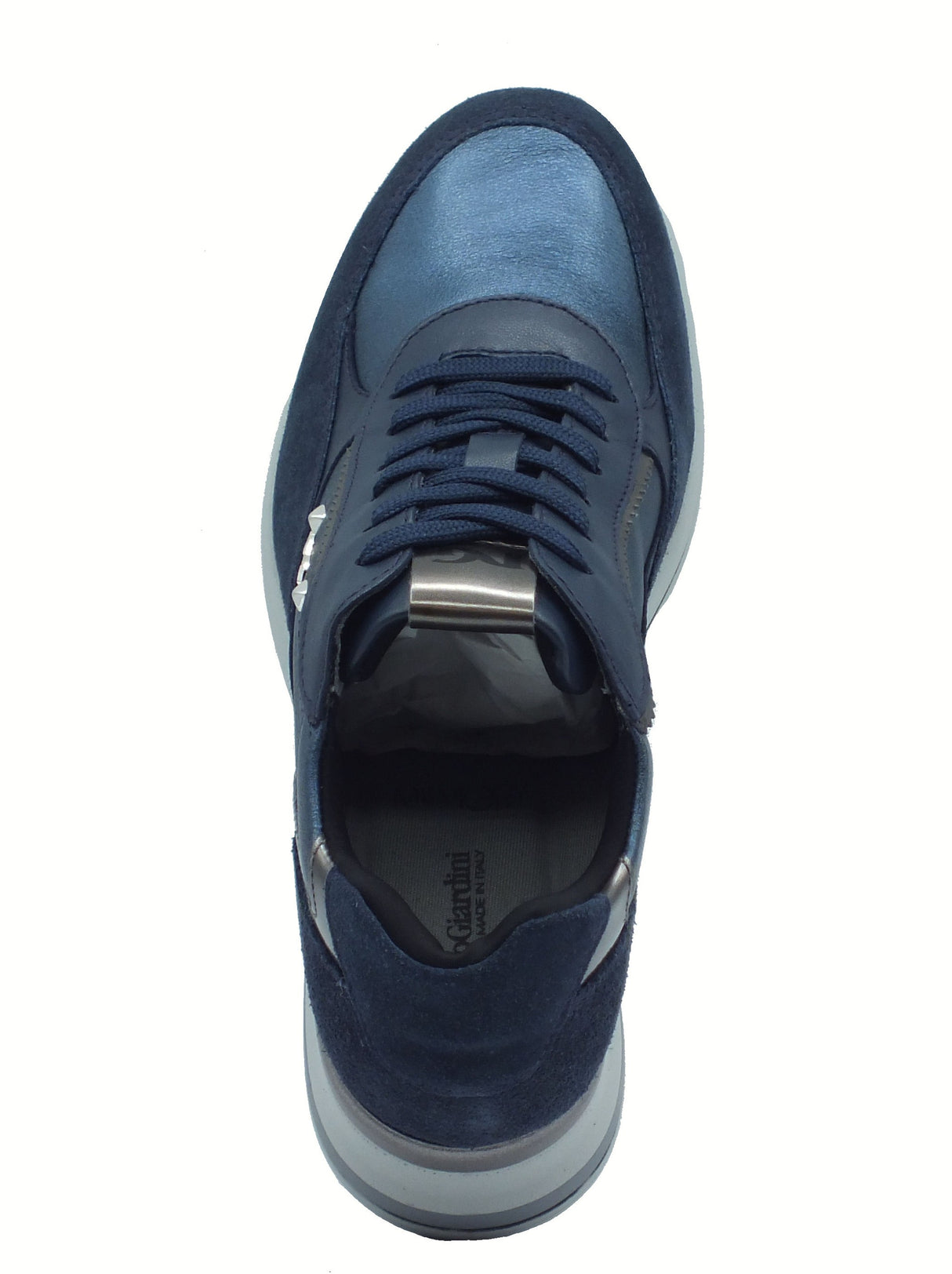 Nero Giardini NeroGiardini I514130D Velour Incanto Sneakers Donna in camoscio e pelle blucon zeppa Incanto