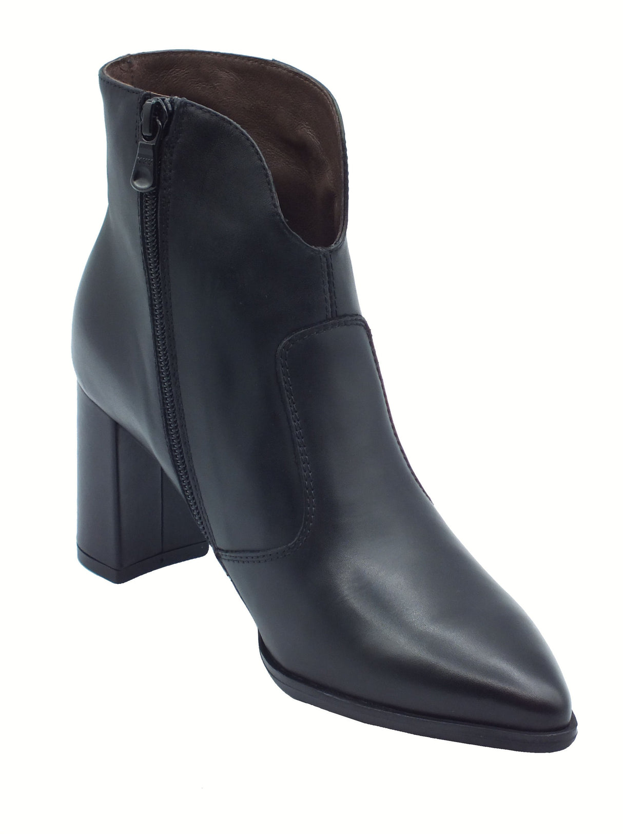 Nero Giardini NeroGiardini I514340D Guanto Nero Tronchetti per Donna in pelle tacco alto Nero