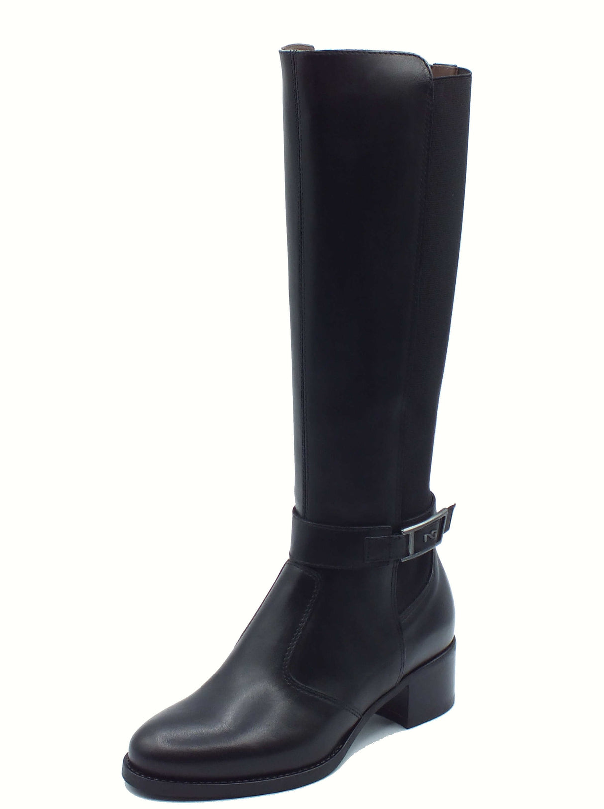 Nero Giardini NeroGiardini I514643D Guanto Nero Stivali per Donna in pelle con tacco alto Nero