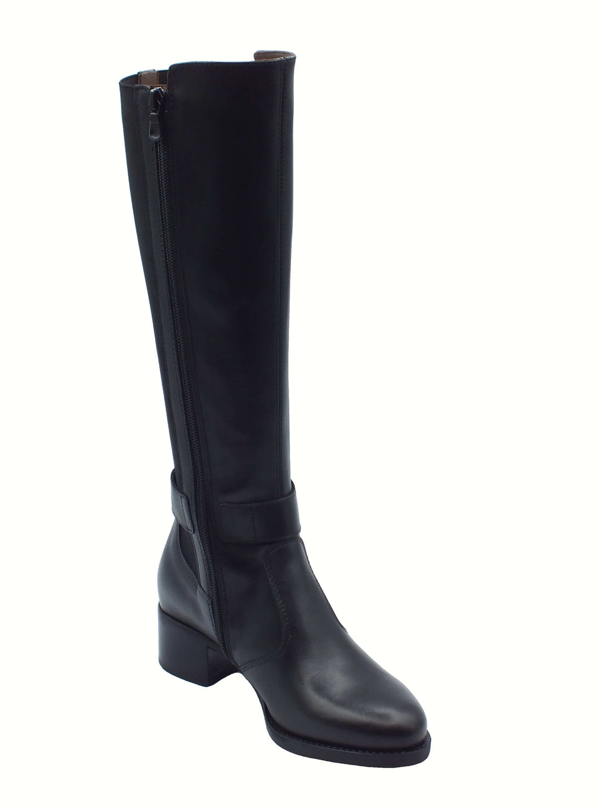 Nero Giardini NeroGiardini I514643D Guanto Nero Stivali per Donna in pelle con tacco alto Nero