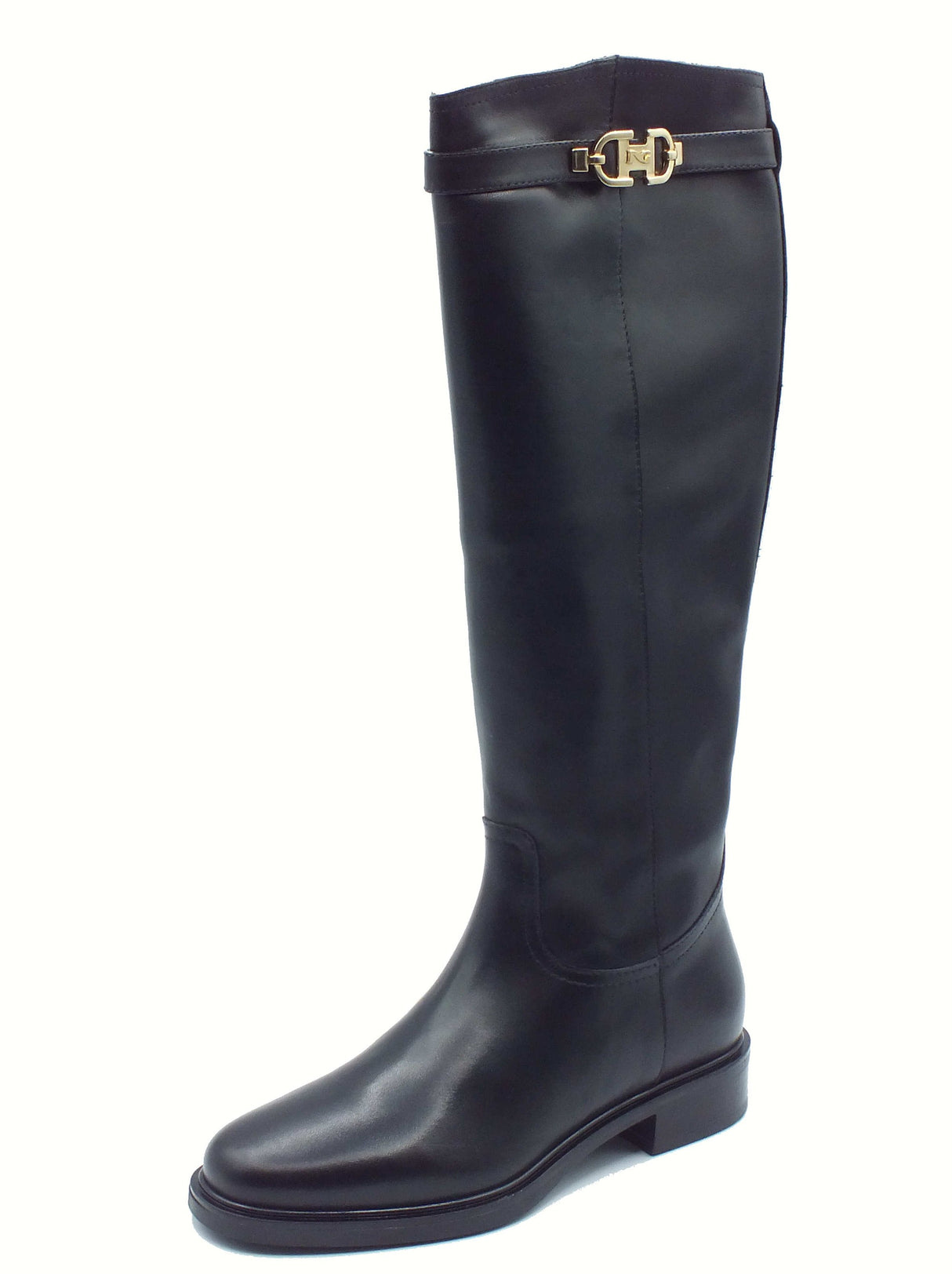 Nero Giardini NeroGiardini I514703D Nero Stivali per Donna in pelle con lampo e tacco basso Nero