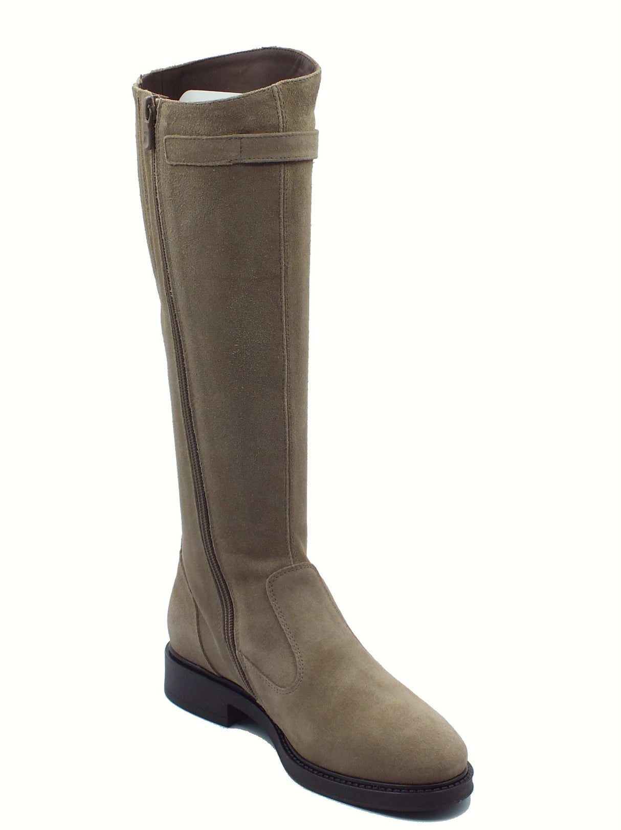 Nero Giardini NeroGiardini I514715D Arold Argilla Stivali per Donna in camoscio con lampo e tacco basso Argilla