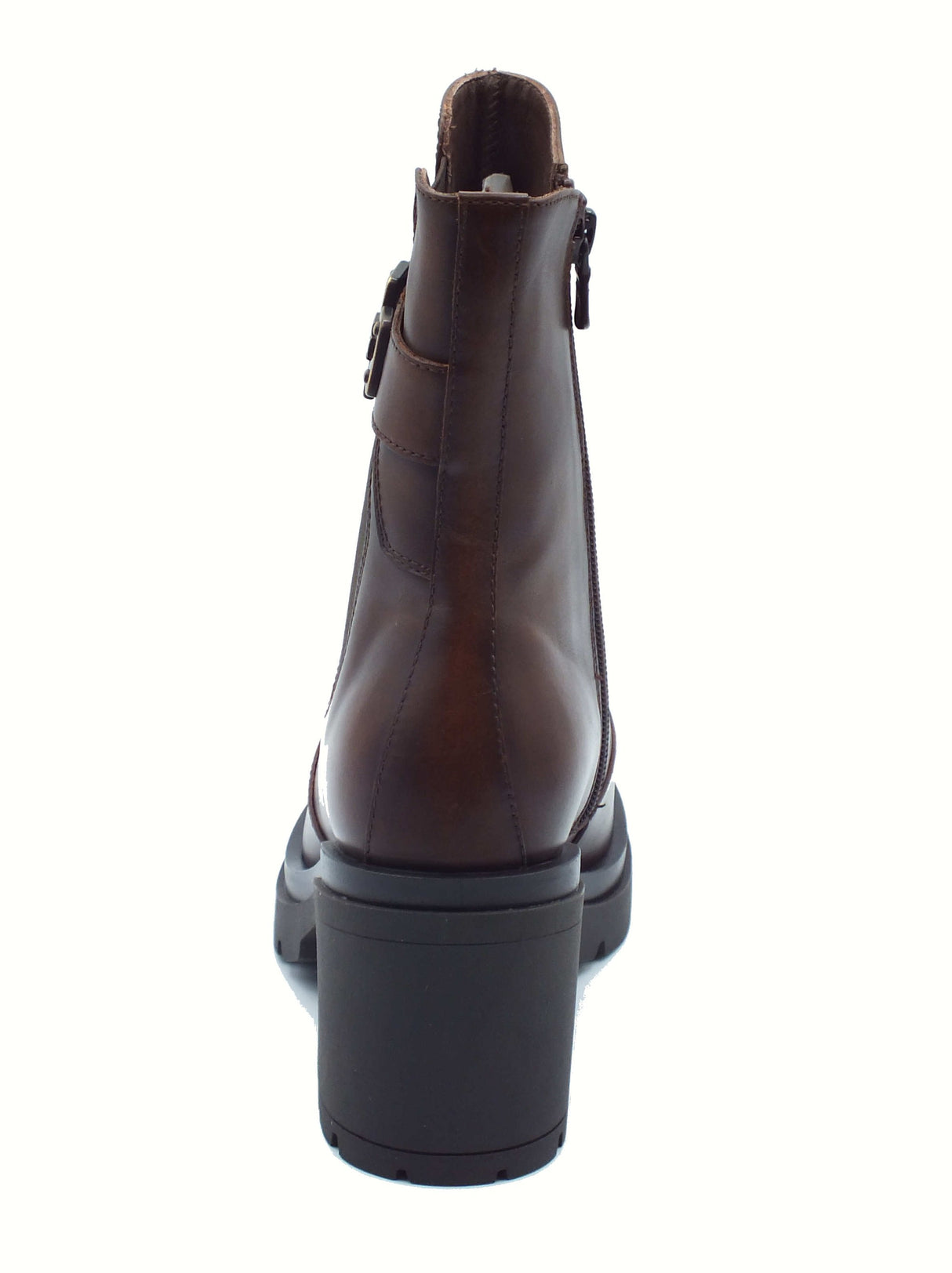 Nero Giardini NeroGiardini I514791D Delavato Beige Tronchetti per Donna in pelle testa di moro con lampo Beige