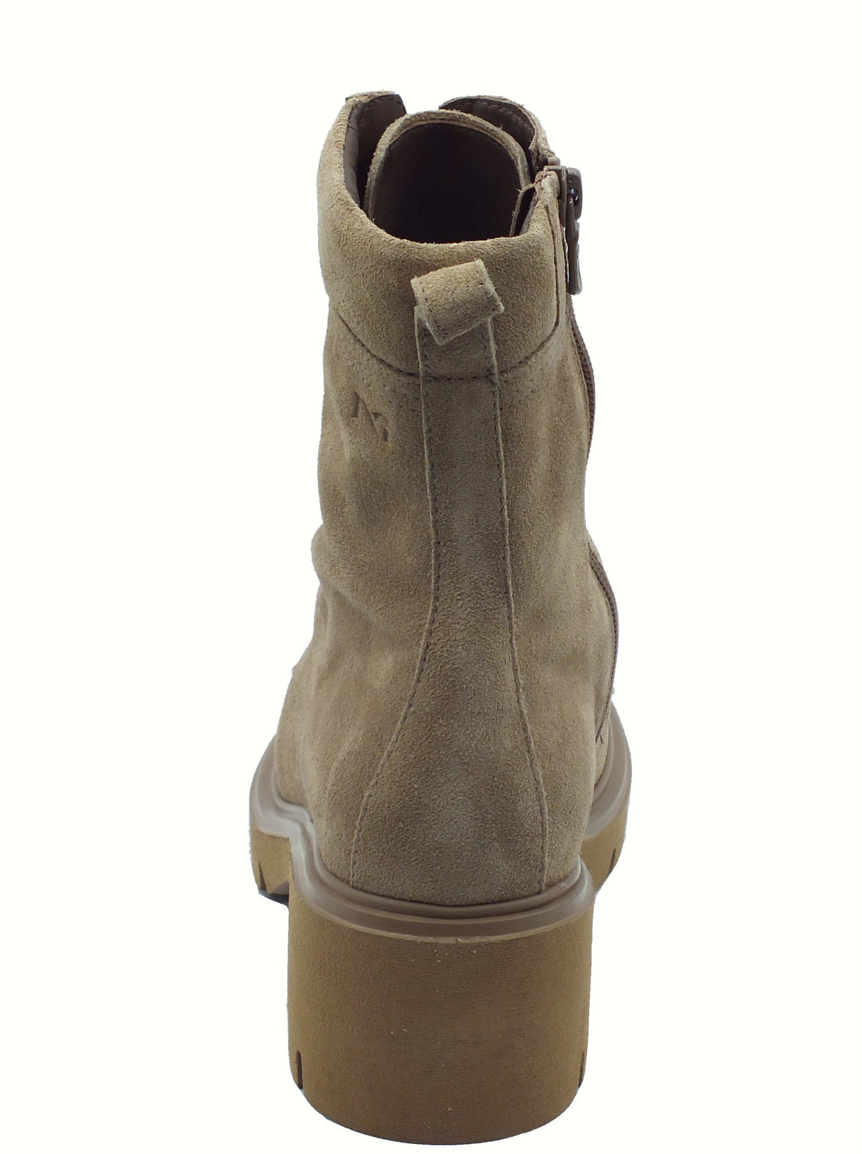 Nero Giardini NeroGiardini I514812D Arold Col Argilla Anfibi moda per Donna in nabuk con lacci e lampo tacco medio Argilla