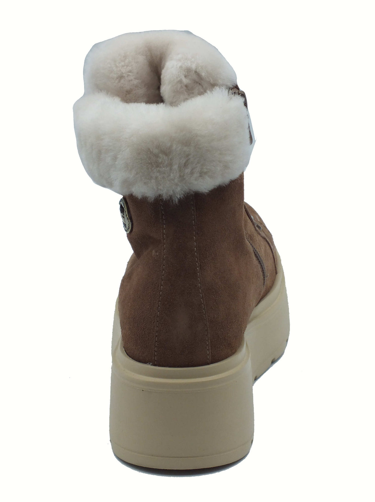 Nero Giardini NeroGiardini I514908D Velour Montone Scarponcini per Donna in nabuk con zeppa alta Velour Montone