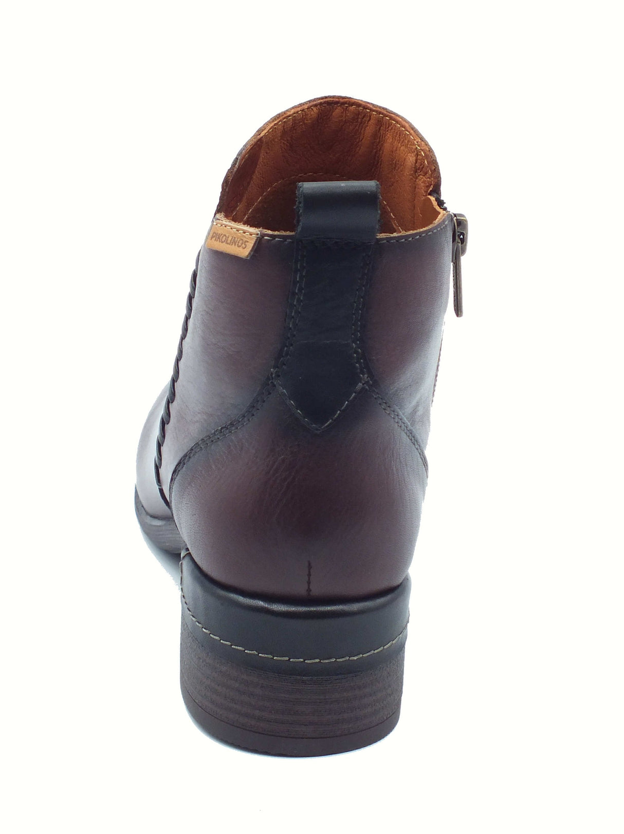 Pikolinos Pikolinos W6W 8950 Malaga Caoba Tronchetti per Donna in pelle testa di moro tacco basso Malaga Caoba