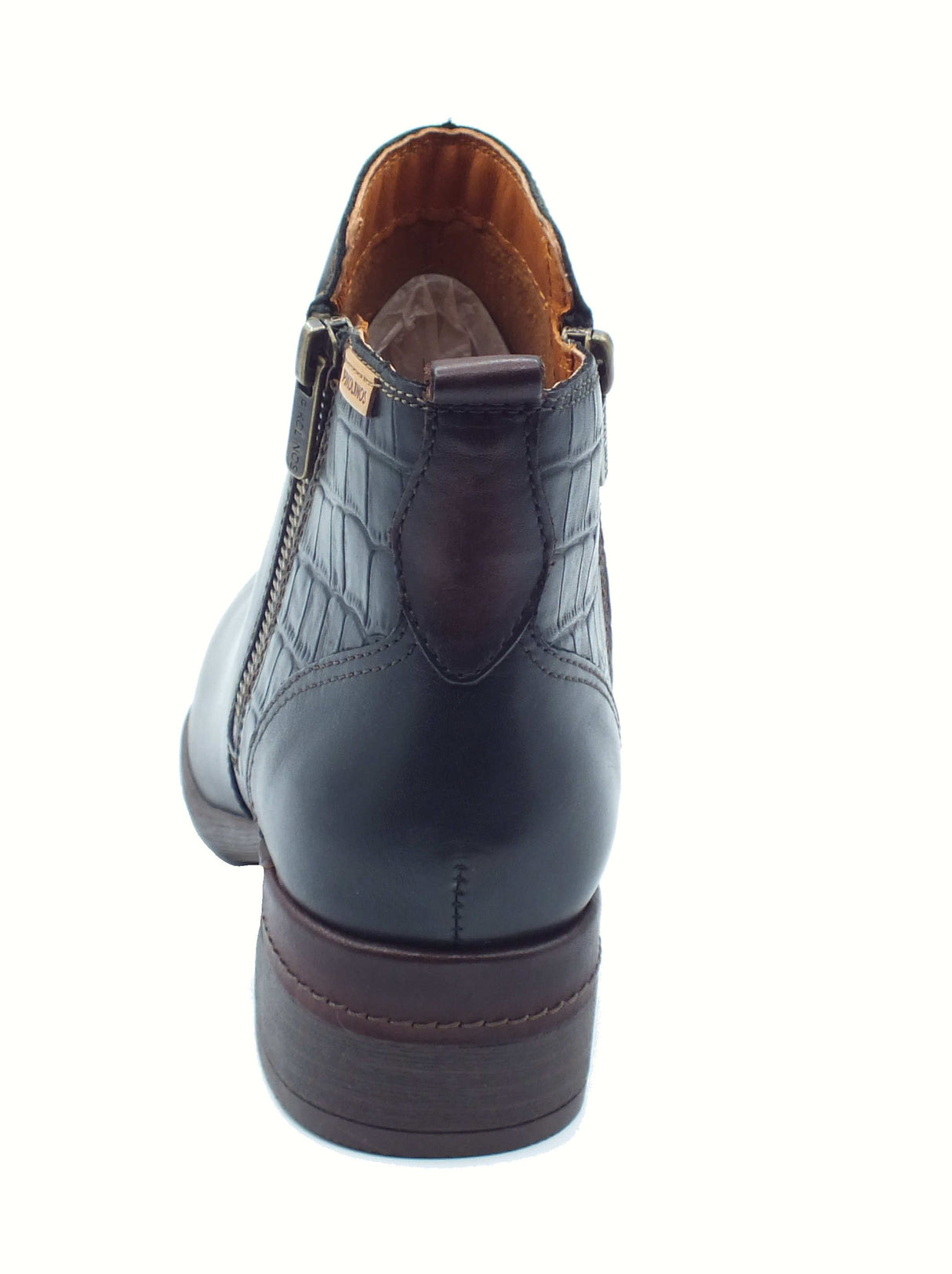 Pikolinos Pikolinos W6W 8968C1 Malaga Black Tronchetti per Donna in pelle nera tacco basso Malaga Black